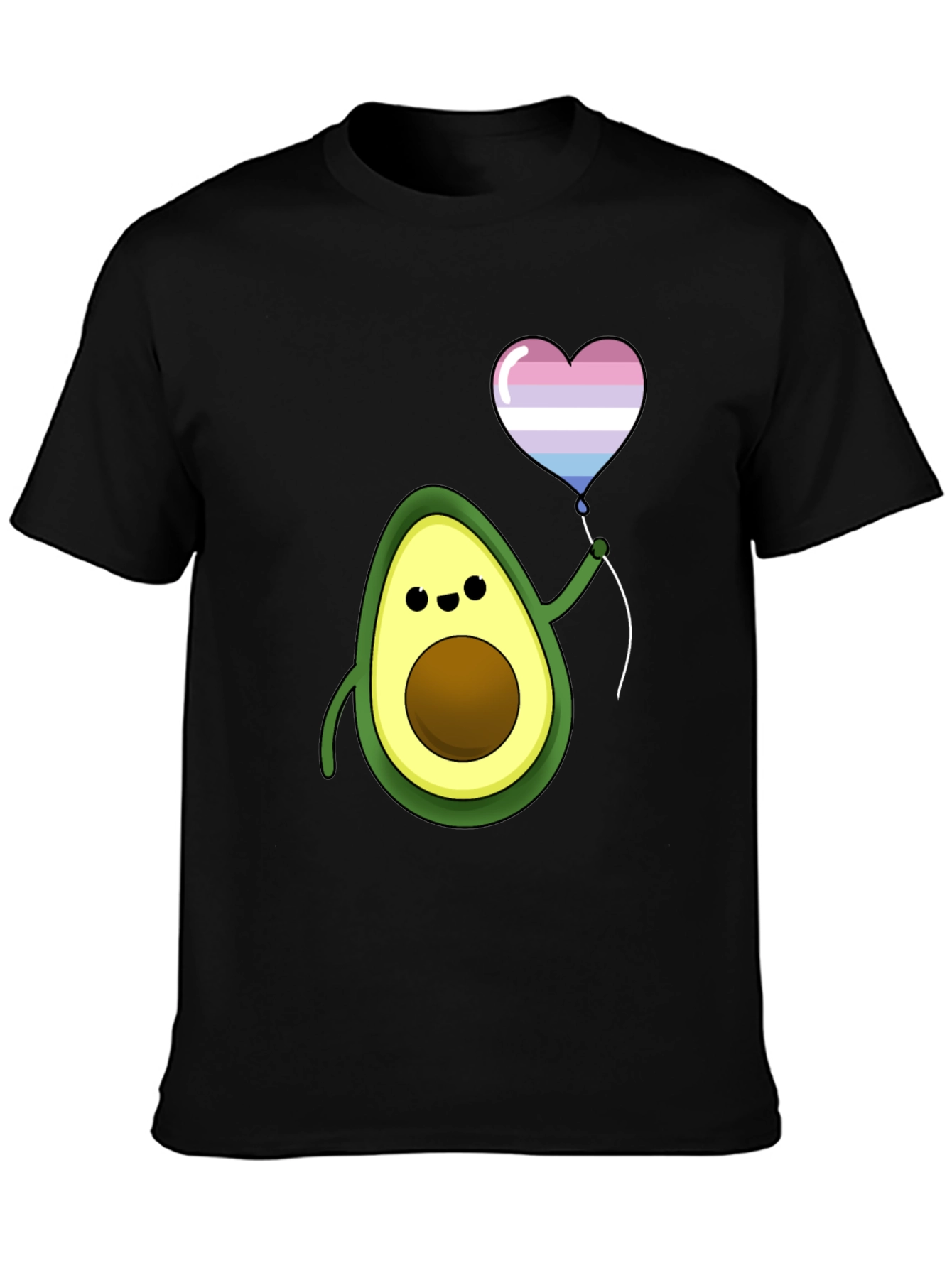 Avocado Transgender Pride Heart Balloon T-Shirt