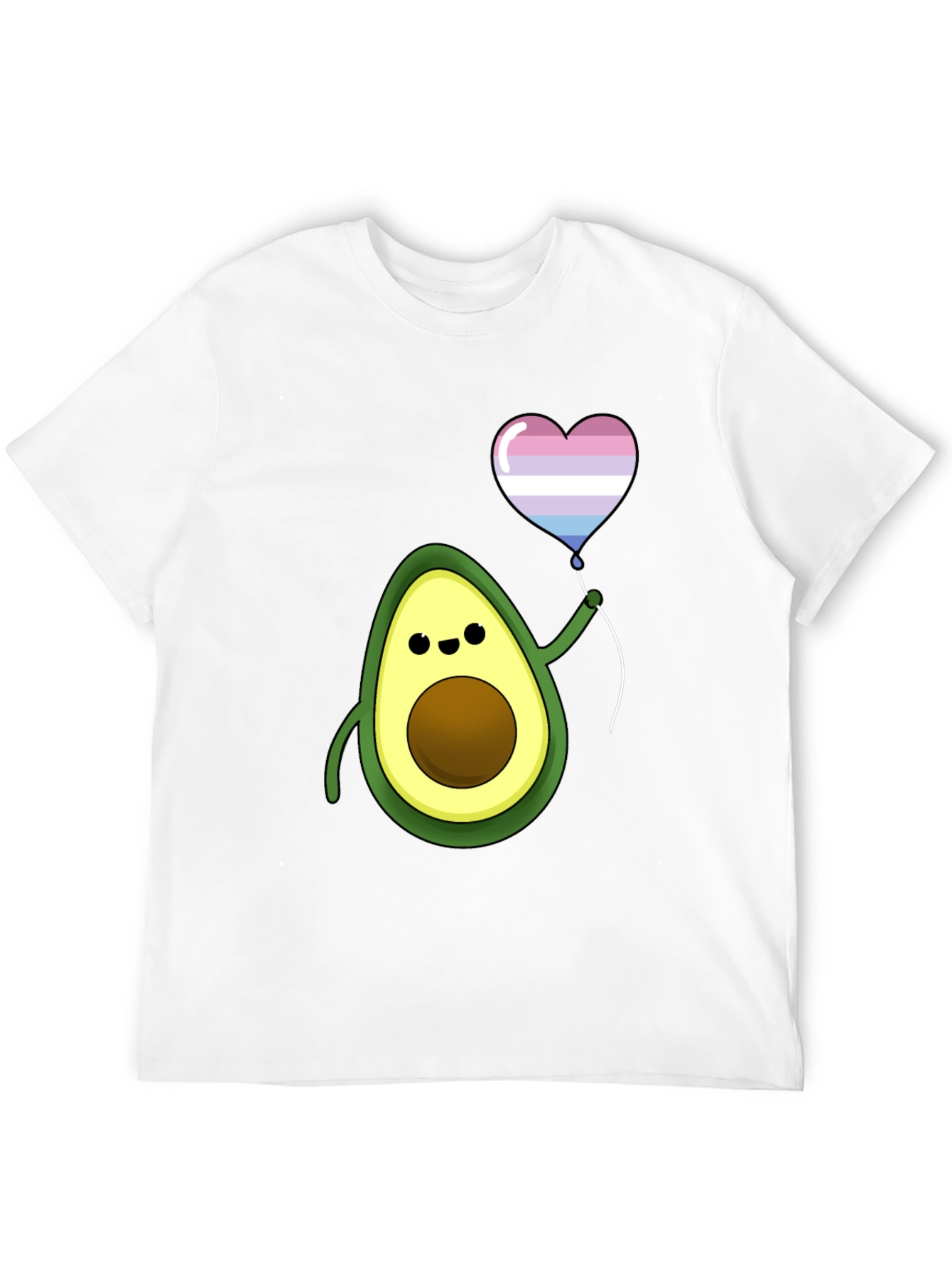 Avocado Transgender Pride Heart Balloon T-Shirt