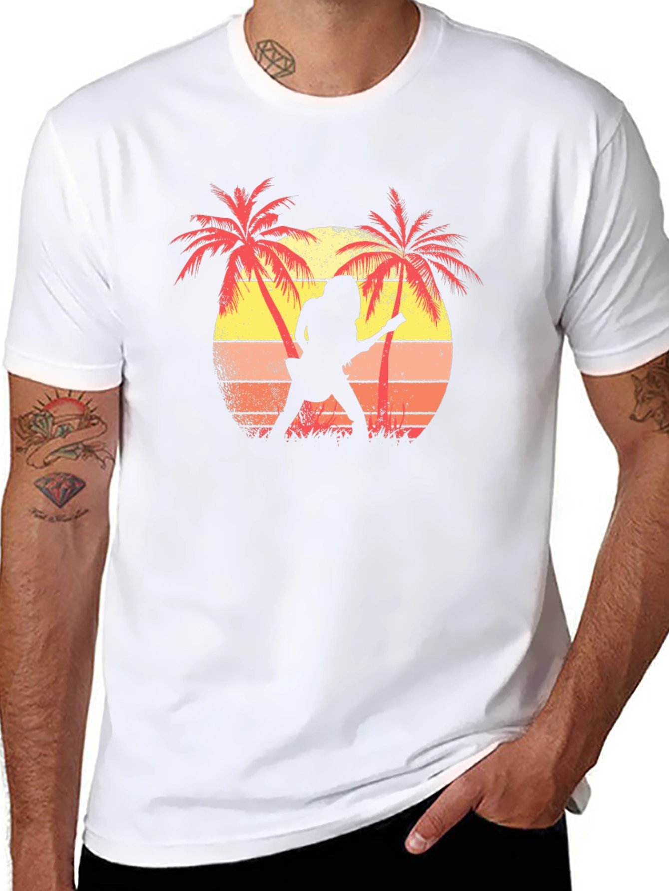 Sunset Guitarist Graphic T-Shirt