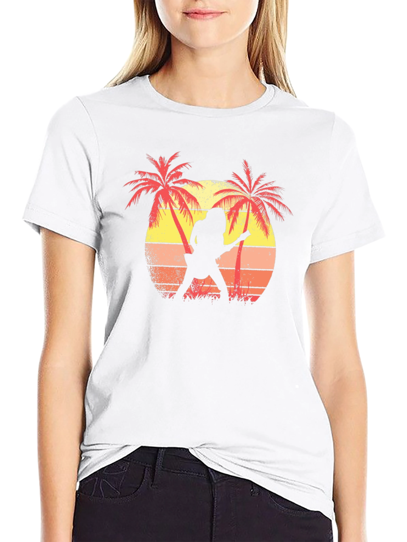 Sunset Guitarist Graphic T-Shirt