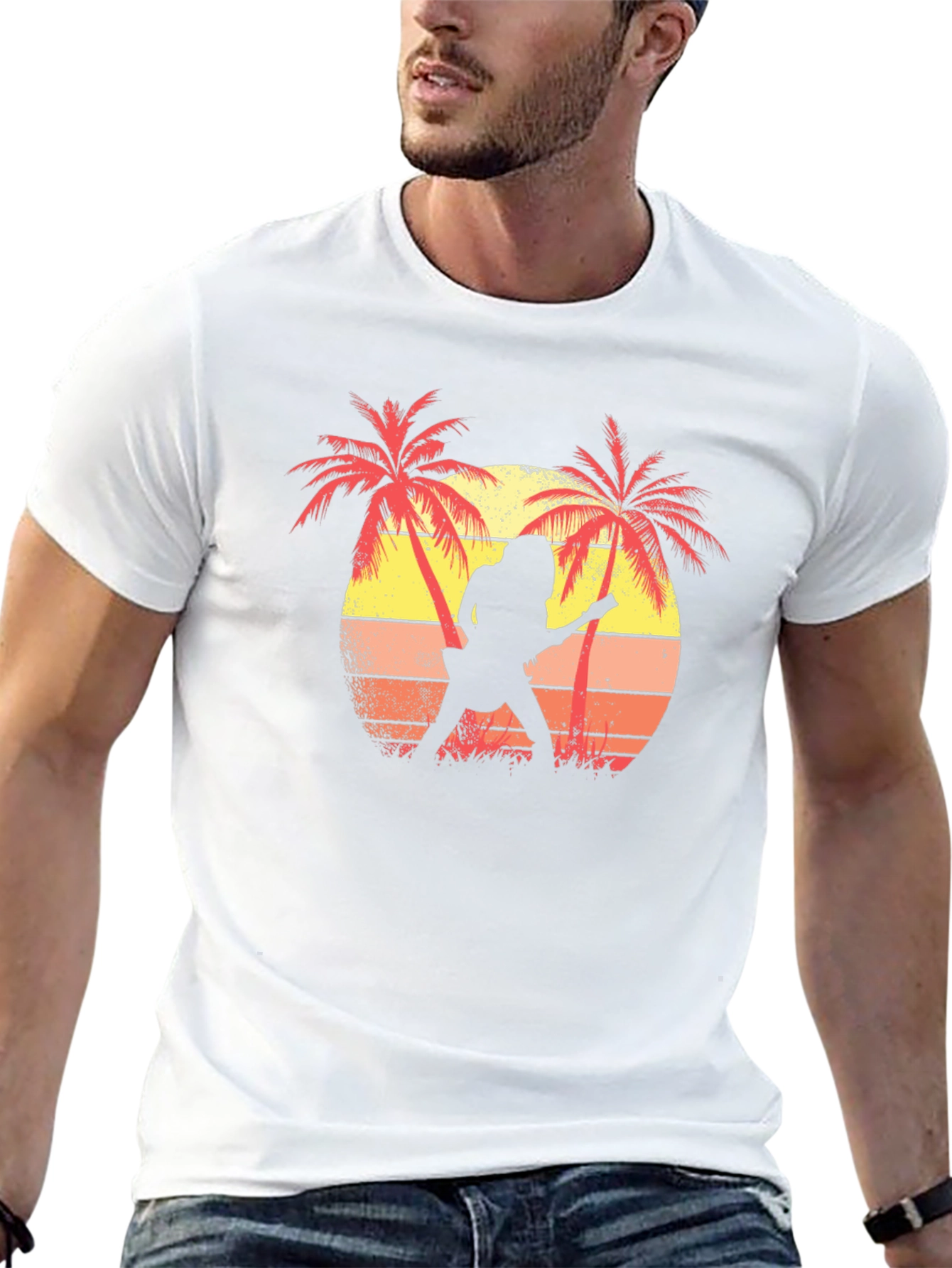 Sunset Guitarist Graphic T-Shirt