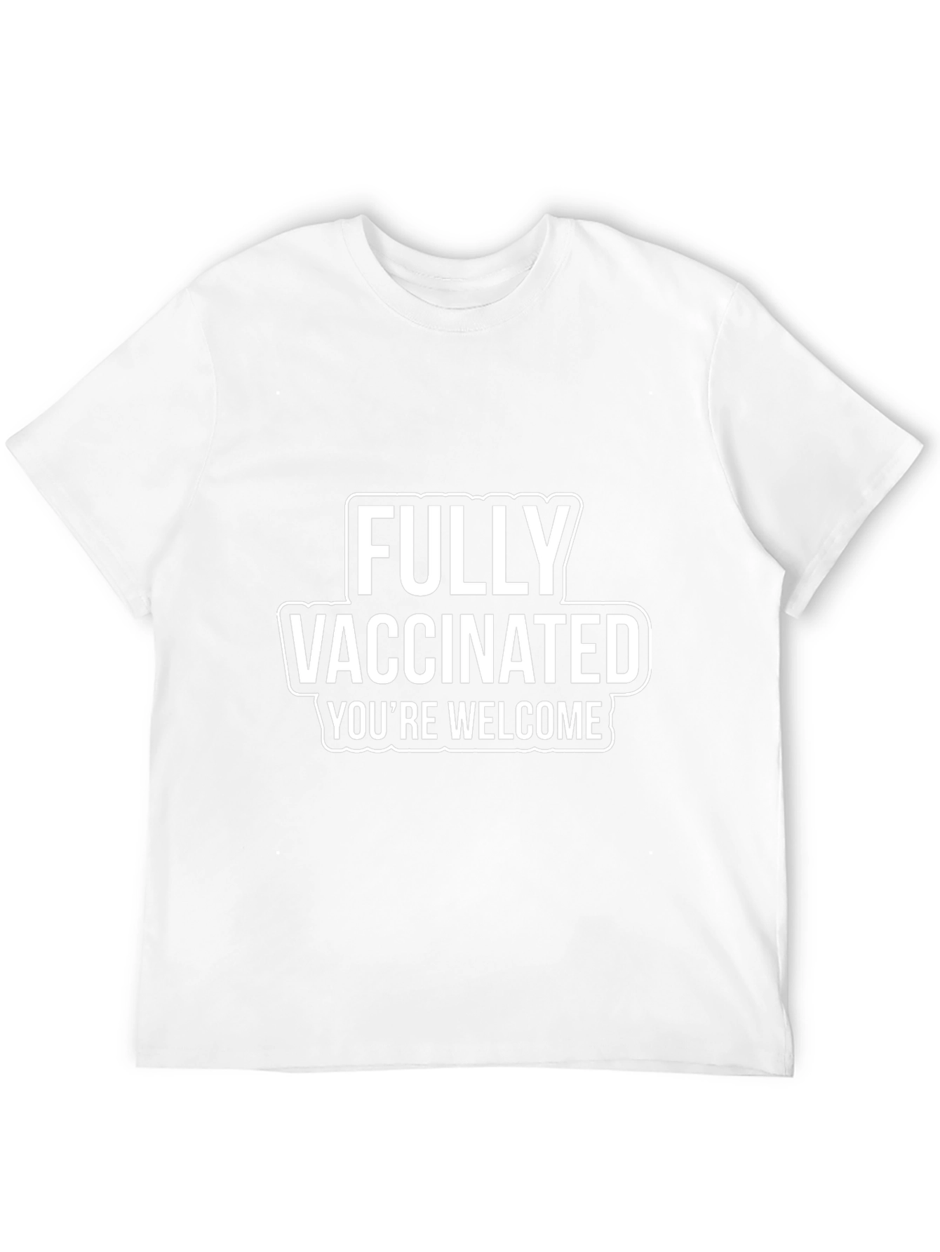 Fully Vaccinated Black Graphic Tee Shirt