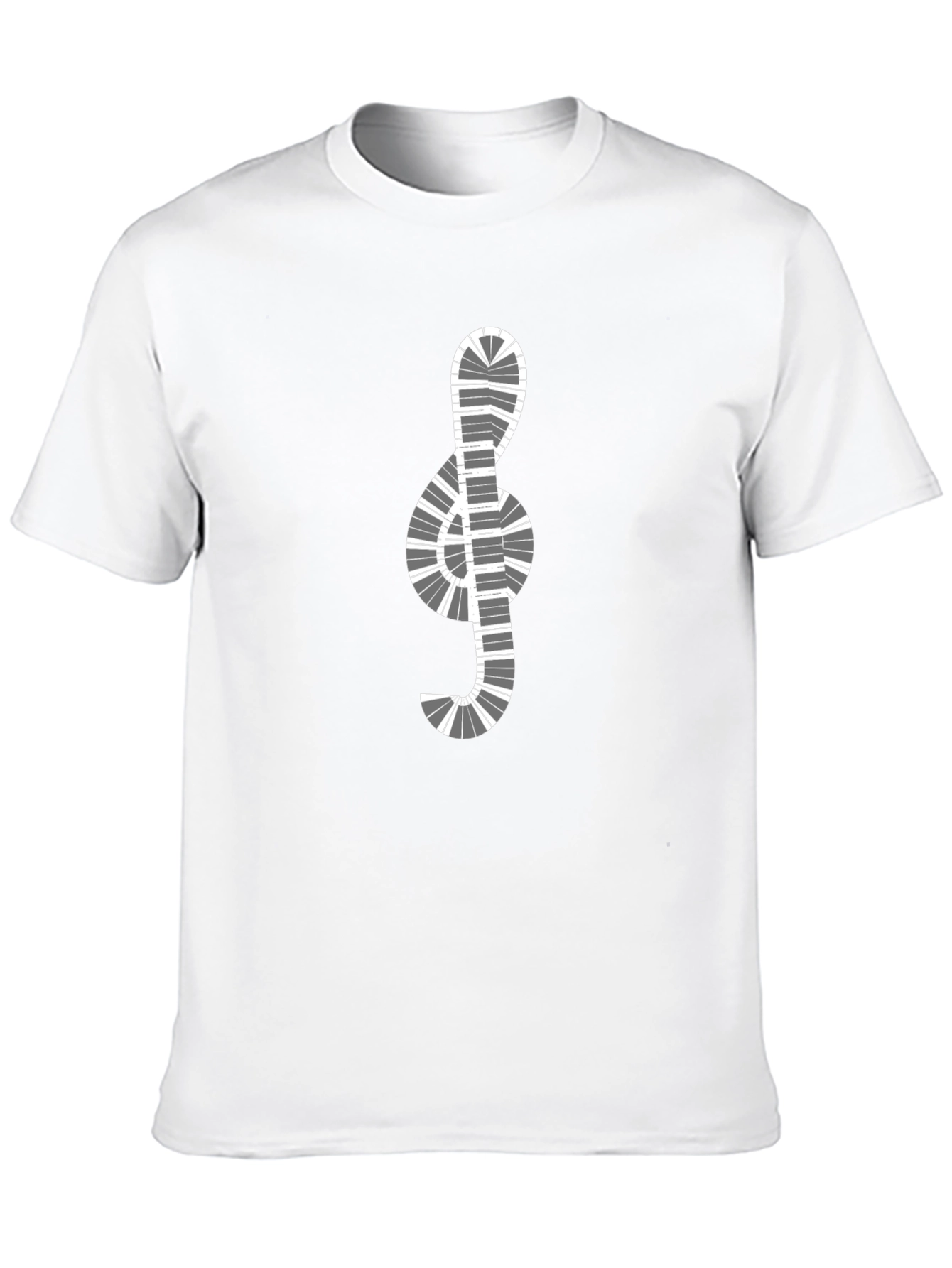 Musical Clef Piano Keys Graphic T-Shirt