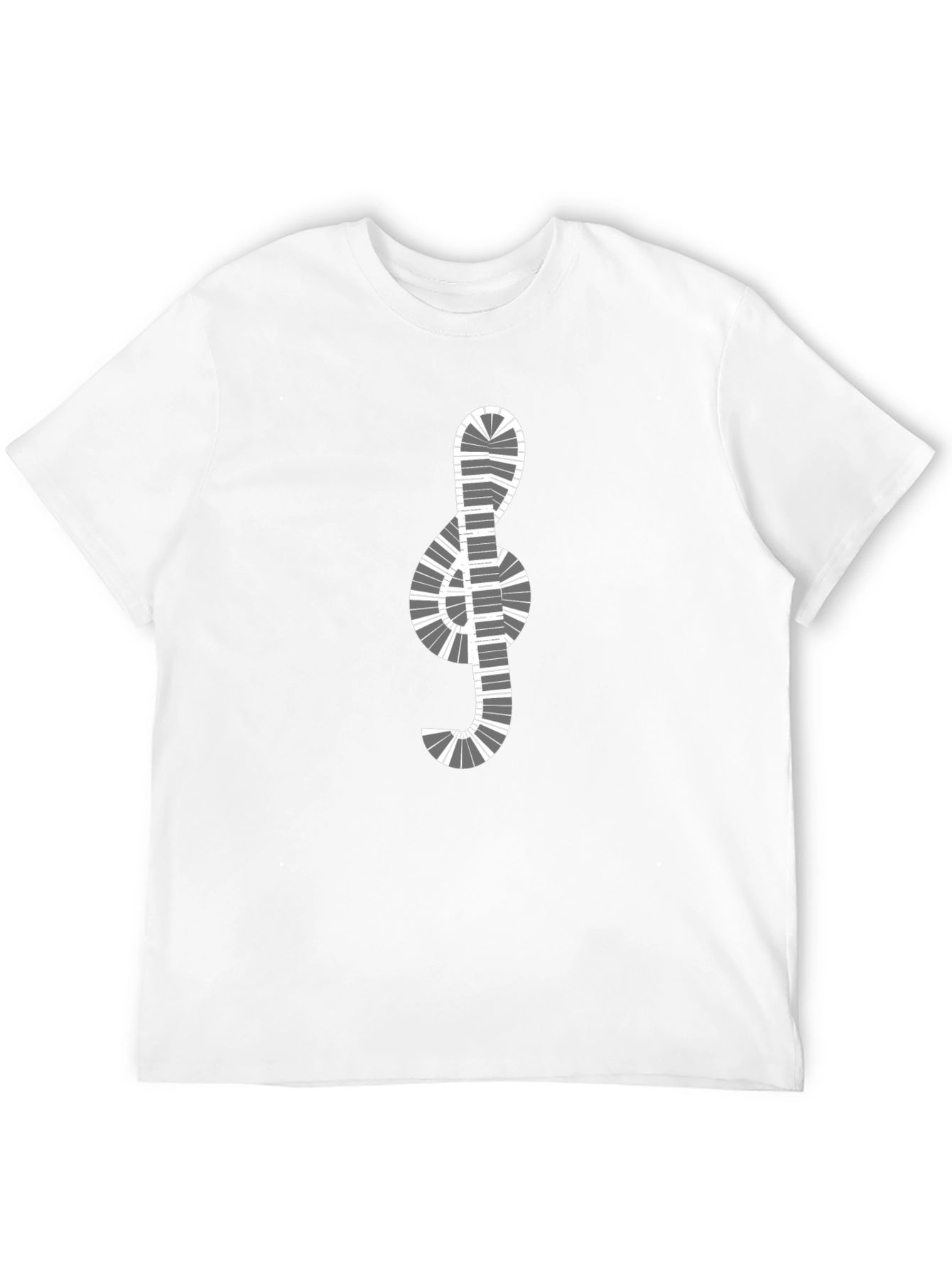 Musical Clef Piano Keys Graphic T-Shirt