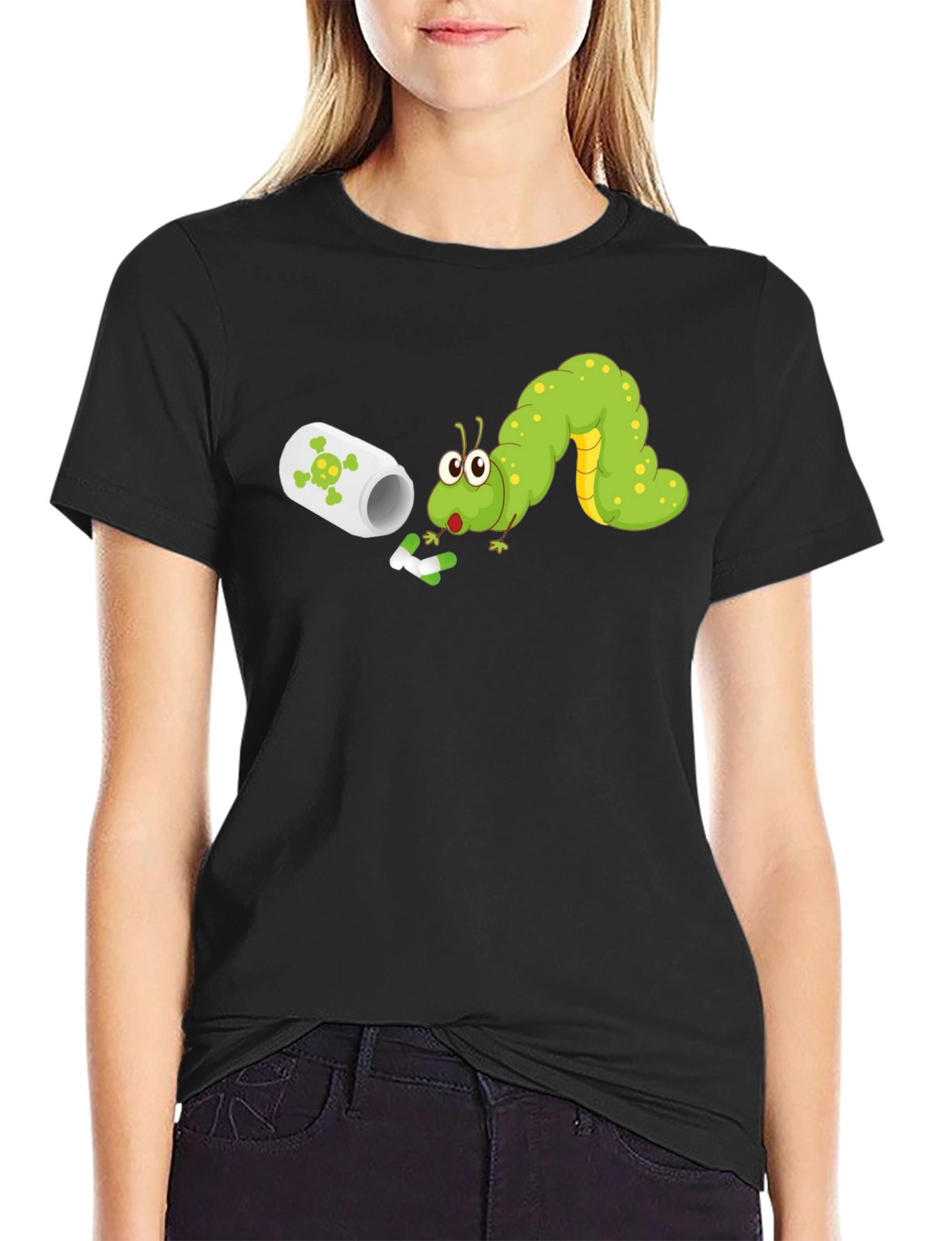 Caterpillar Pill Humor T-Shirt