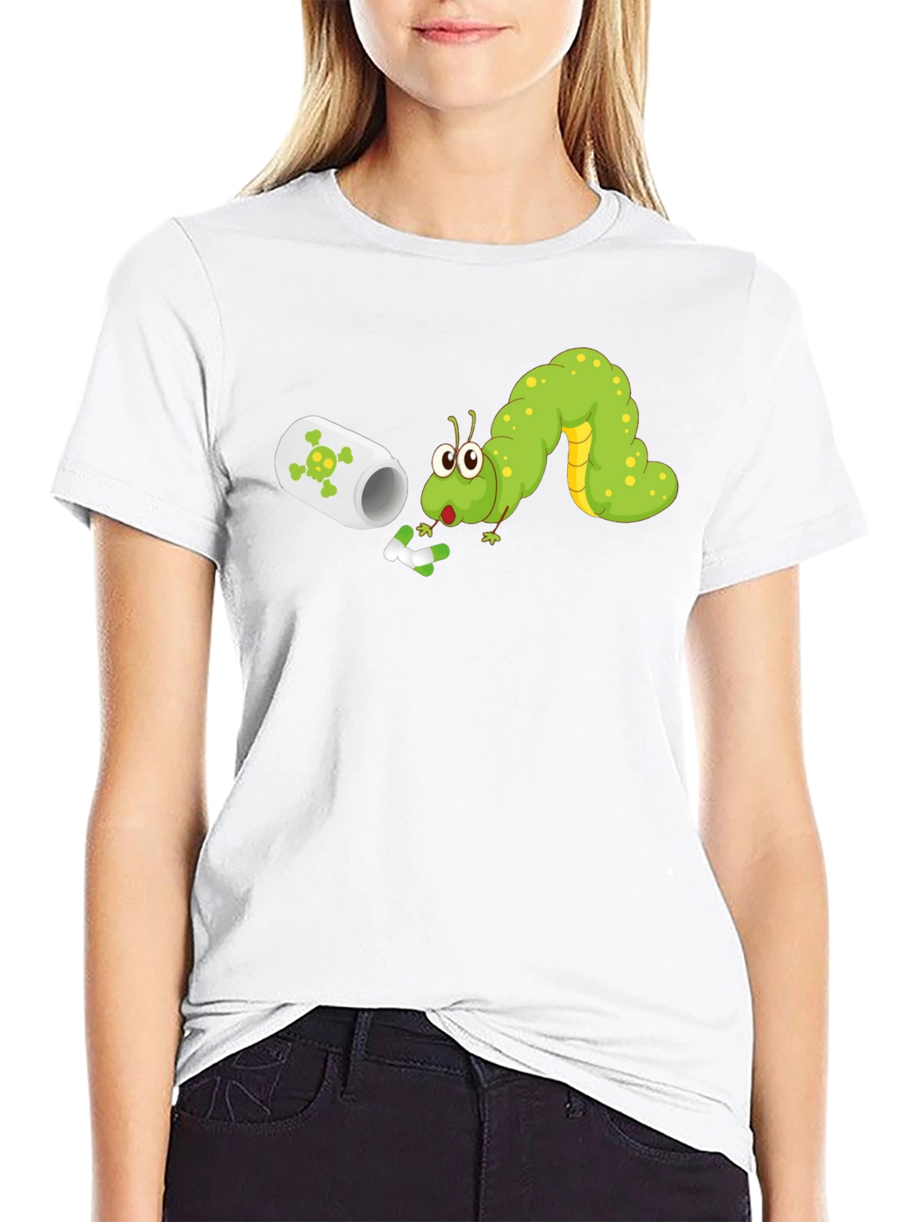 Caterpillar Pill Humor T-Shirt