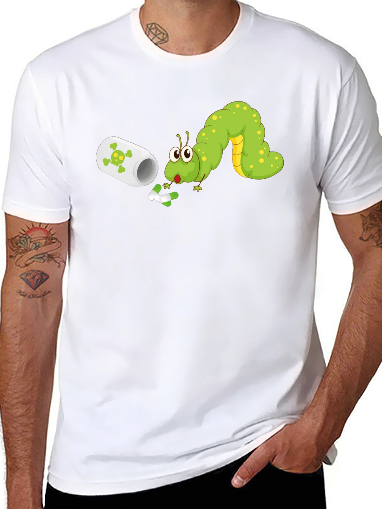 Caterpillar Pill Humor T-Shirt