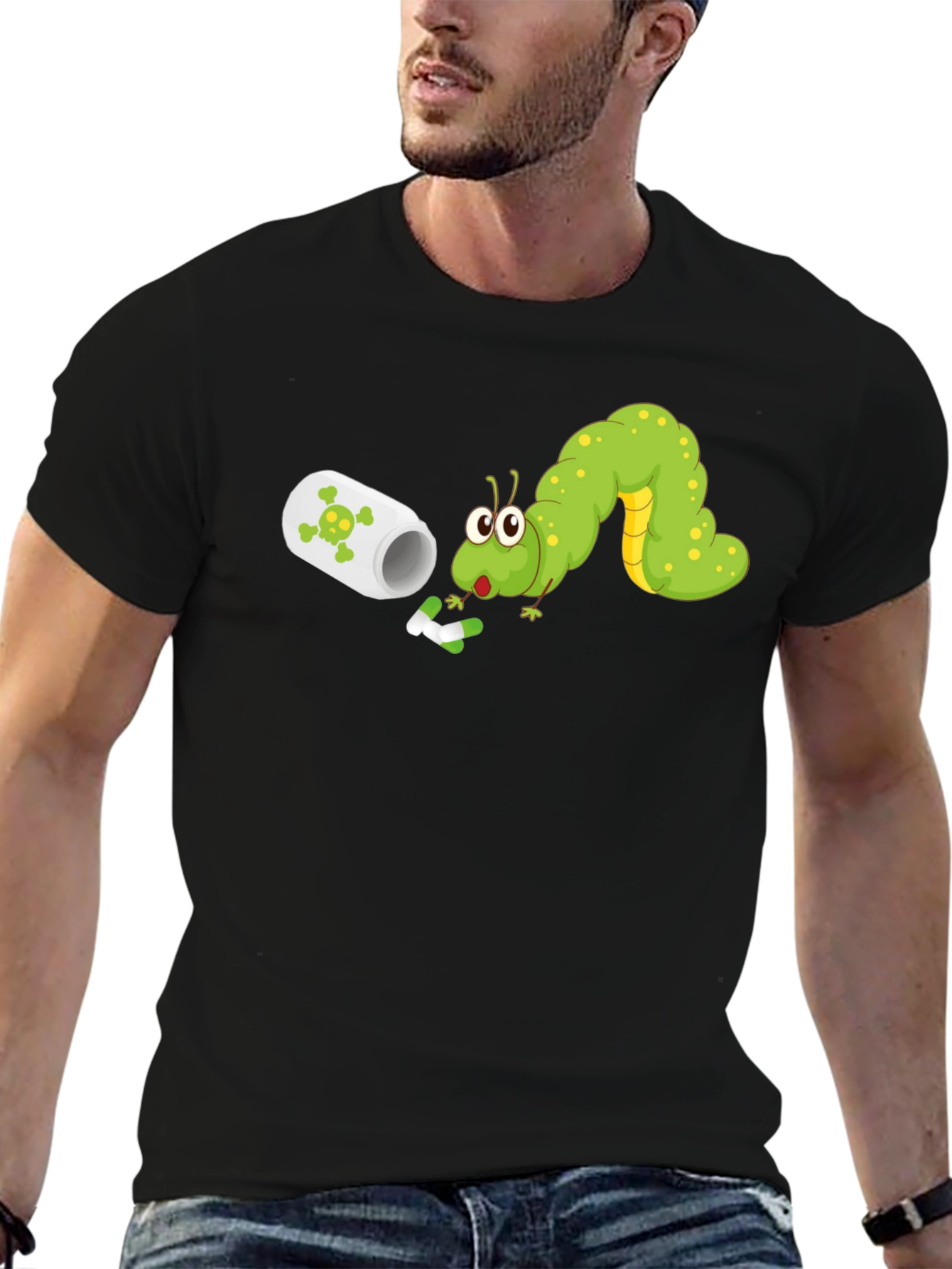 Caterpillar Pill Humor T-Shirt