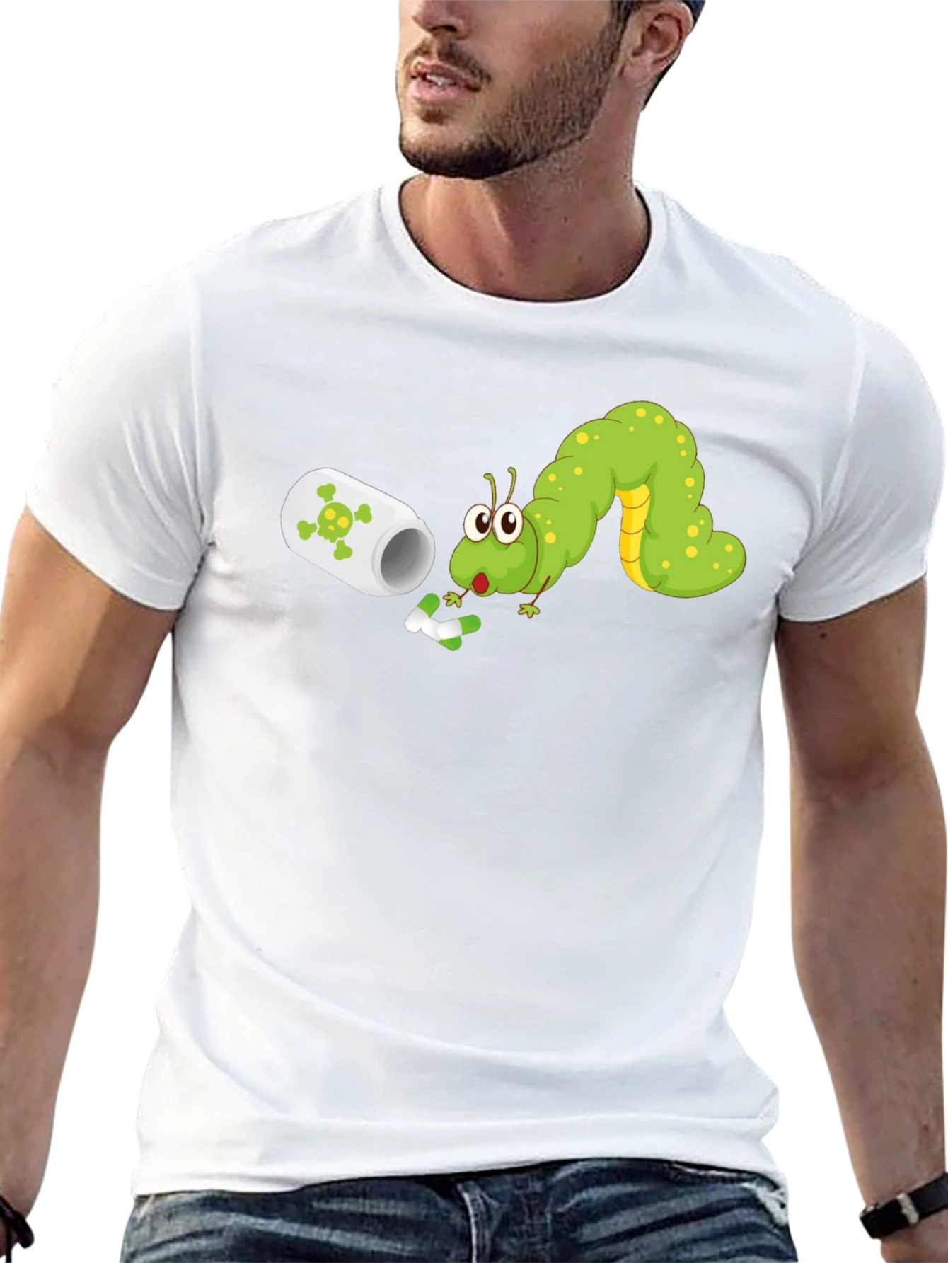 Caterpillar Pill Humor T-Shirt