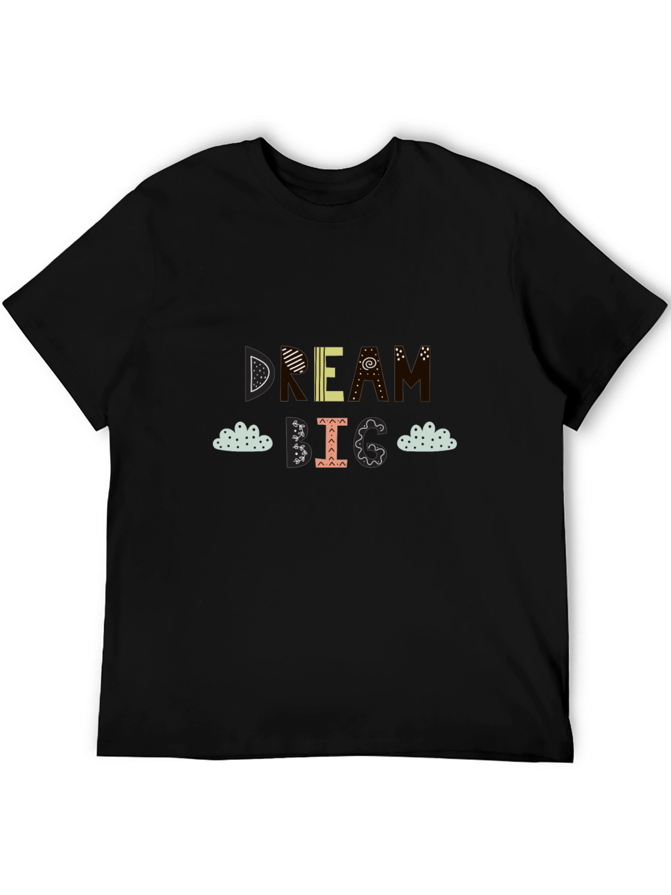 Dream Big Graphic Tee - Stylish Unisex Black T-Shirt