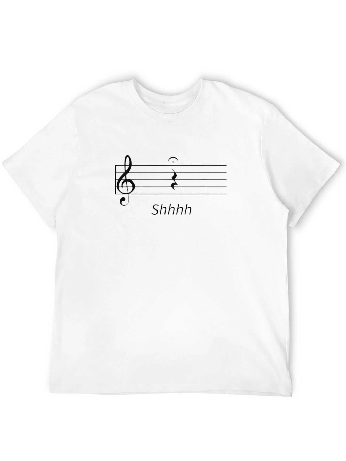 Shhhh Funny Music Black T-Shirt