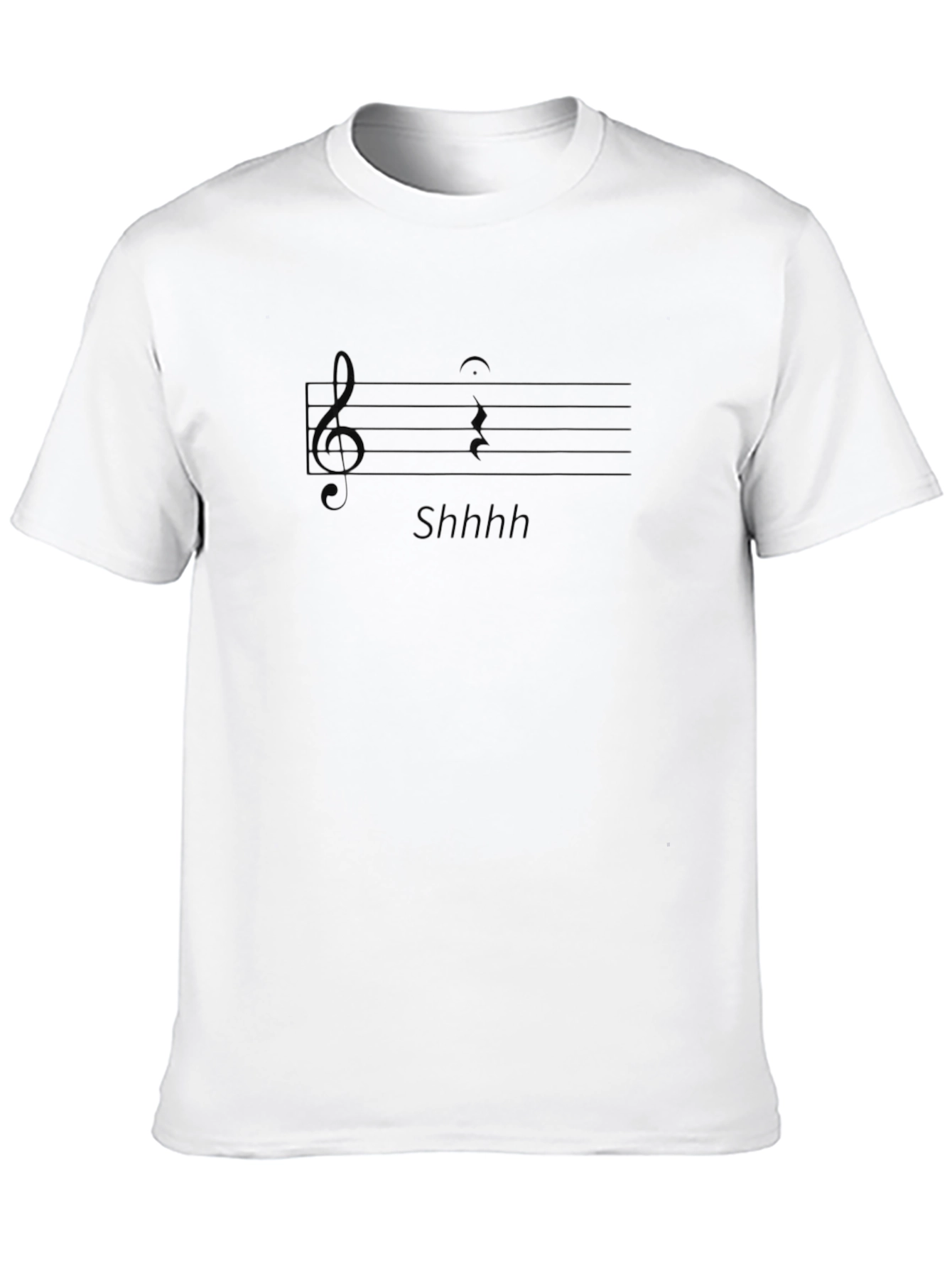 Shhhh Funny Music Black T-Shirt