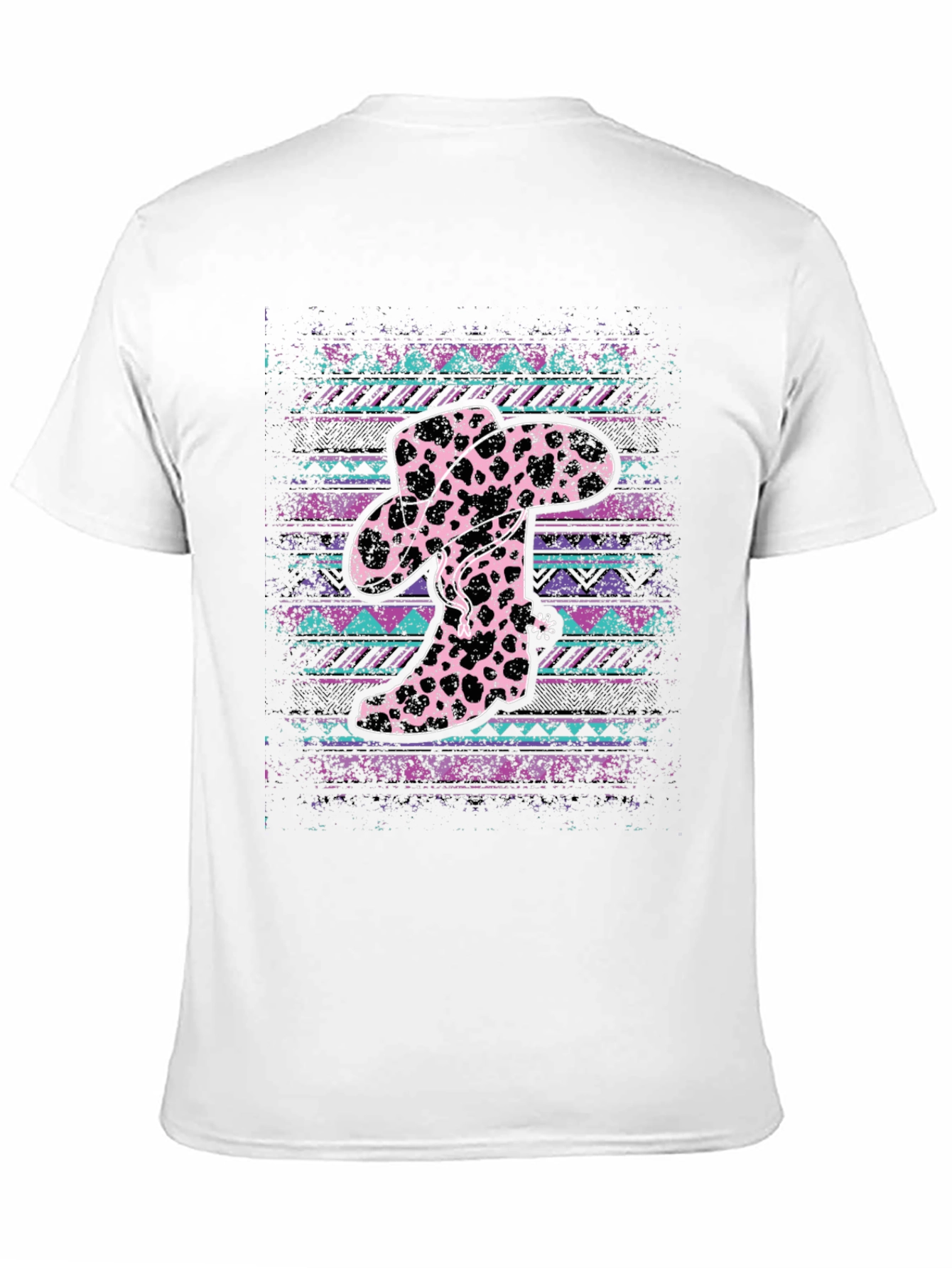 Cow Print Cowboy Hat and Boots T-Shirt