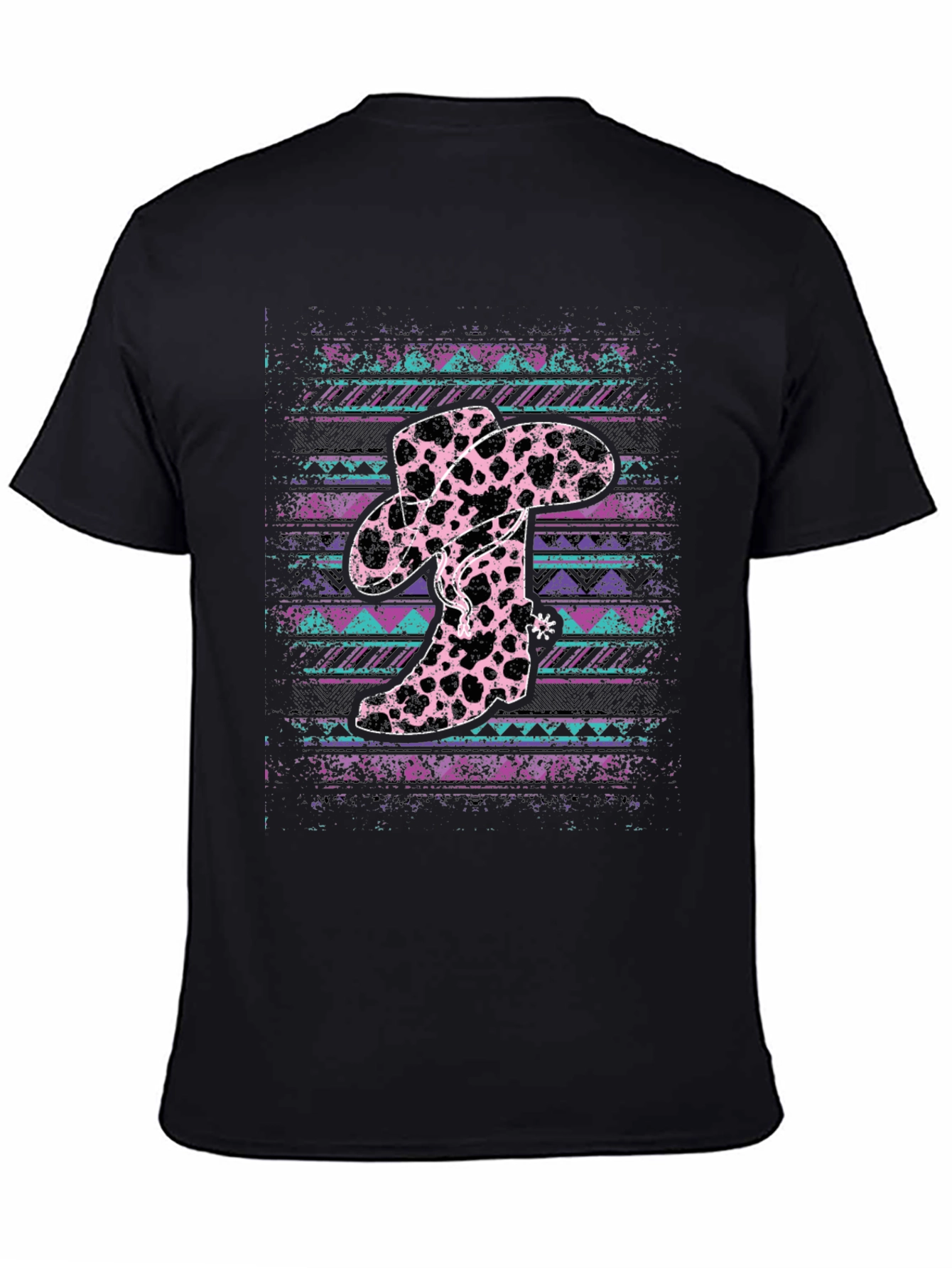 Cow Print Cowboy Hat and Boots T-Shirt