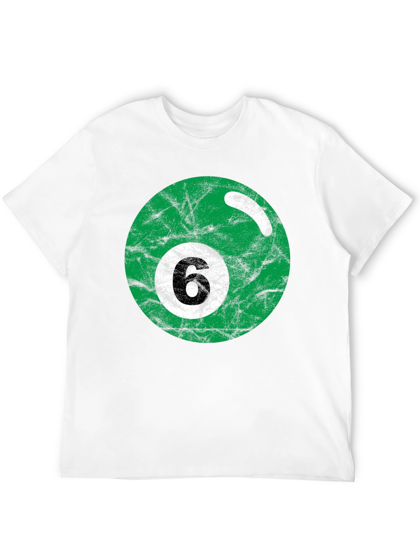Green Number 6 Billiard Ball T-Shirt