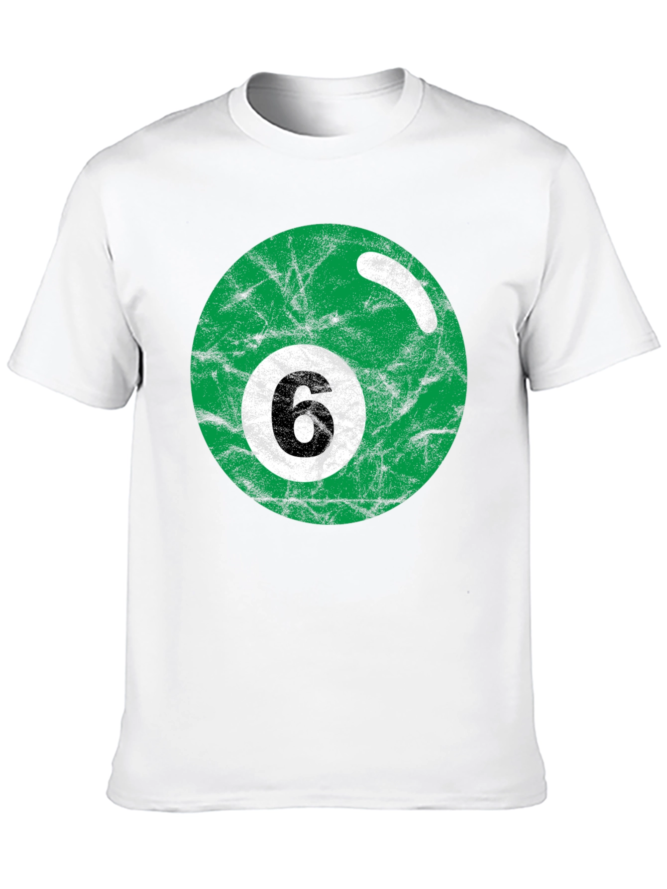Green Number 6 Billiard Ball T-Shirt
