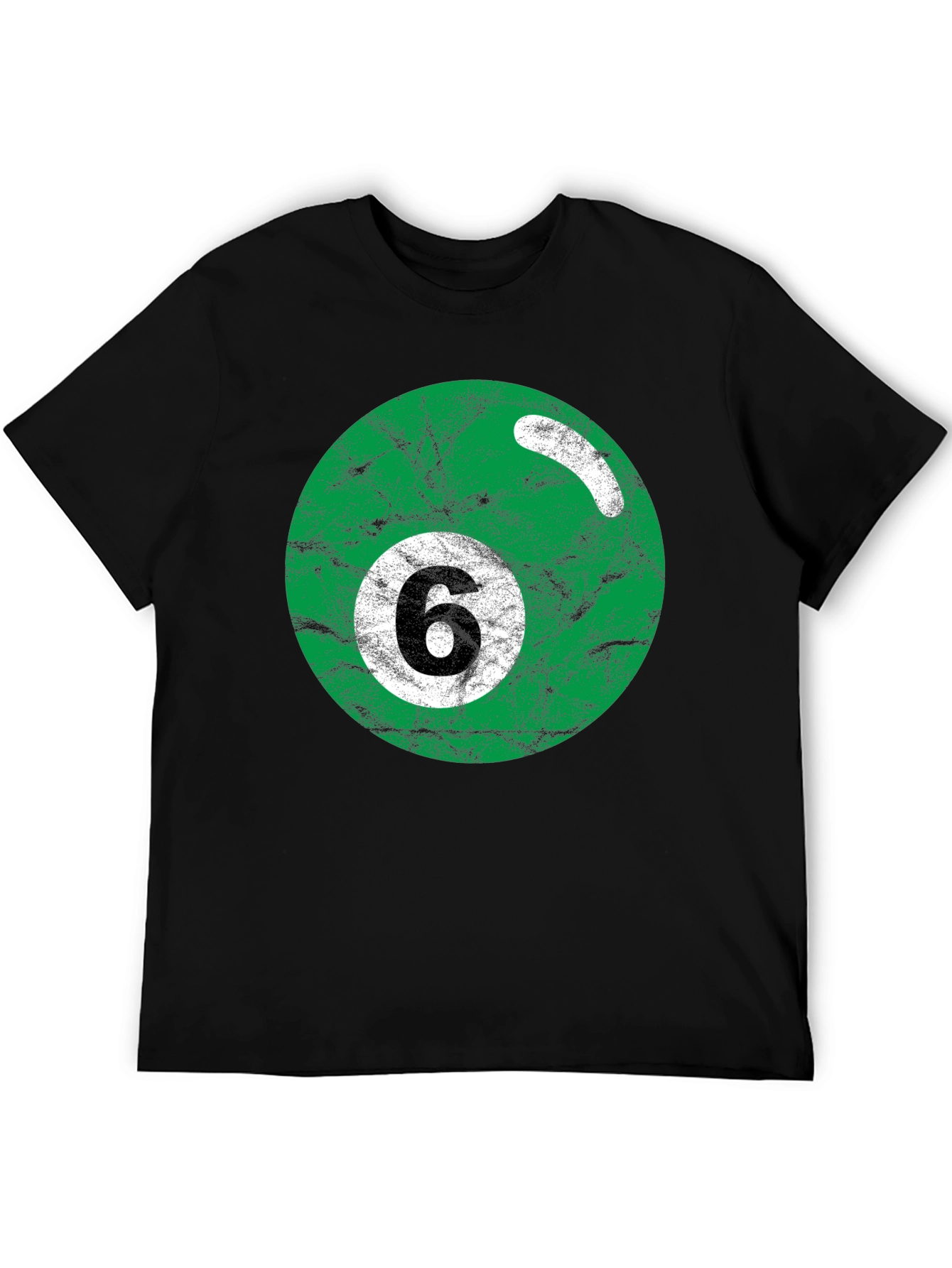 Green Number 6 Billiard Ball T-Shirt