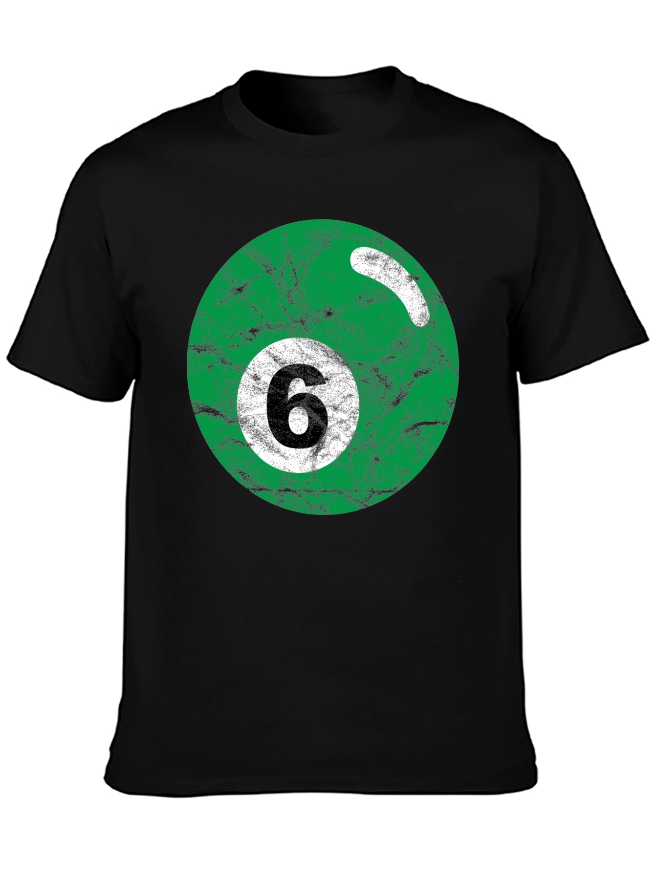 Green Number 6 Billiard Ball T-Shirt