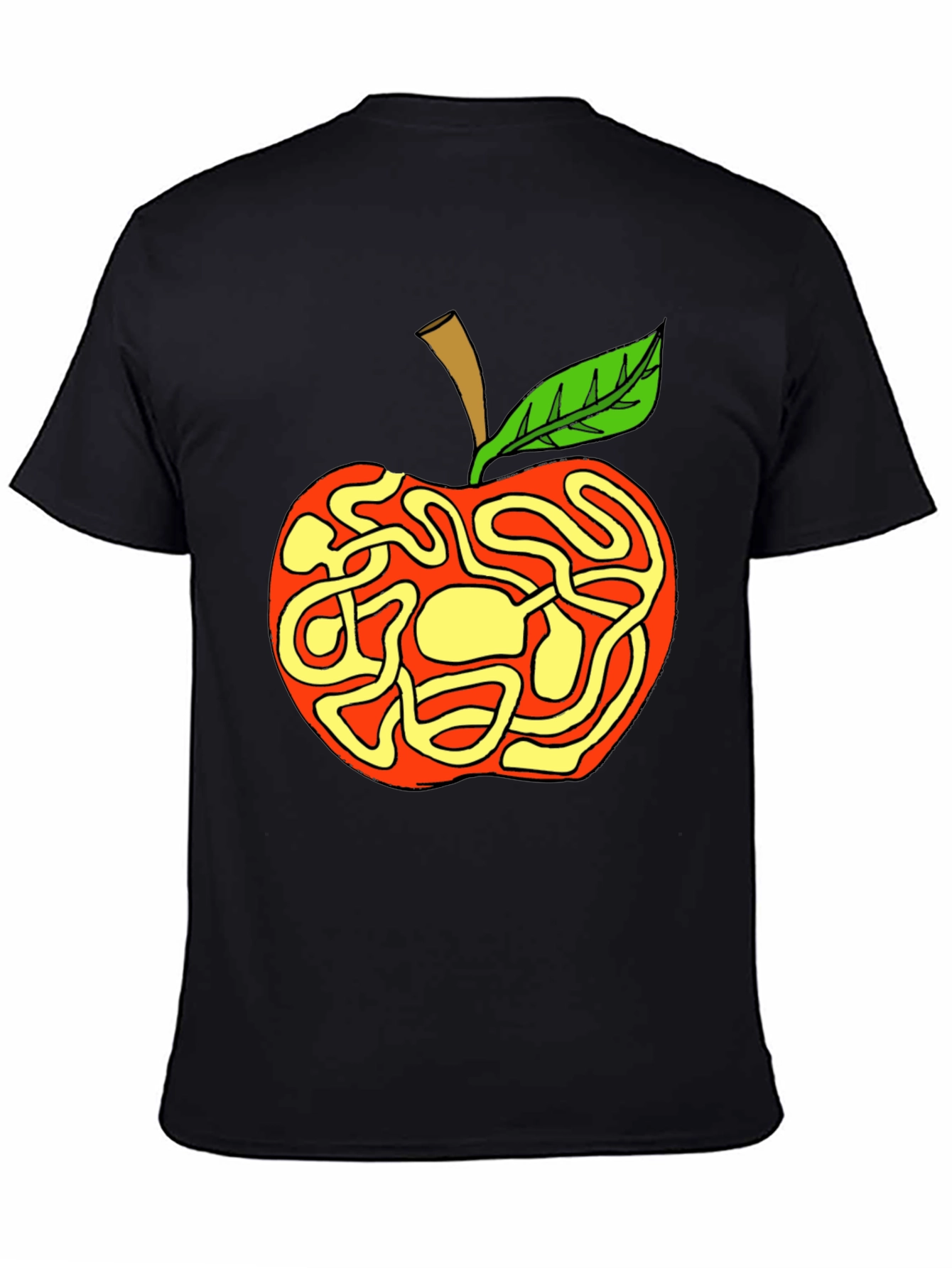 Apple Maze Graphic T-Shirt - Quirky Casual Wear