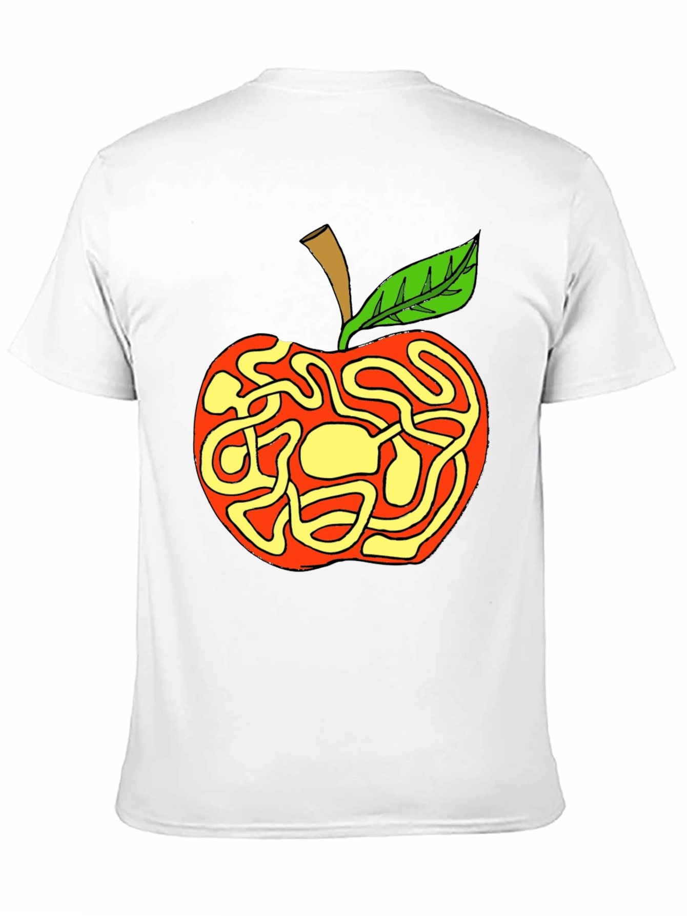 Apple Maze Graphic T-Shirt - Quirky Casual Wear