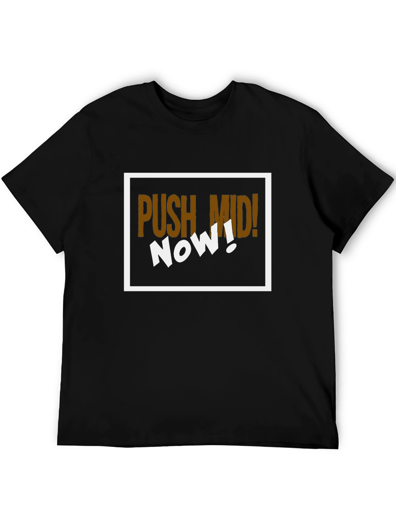 Push Mid! Gamer T-Shirt - Black Graphic Tee