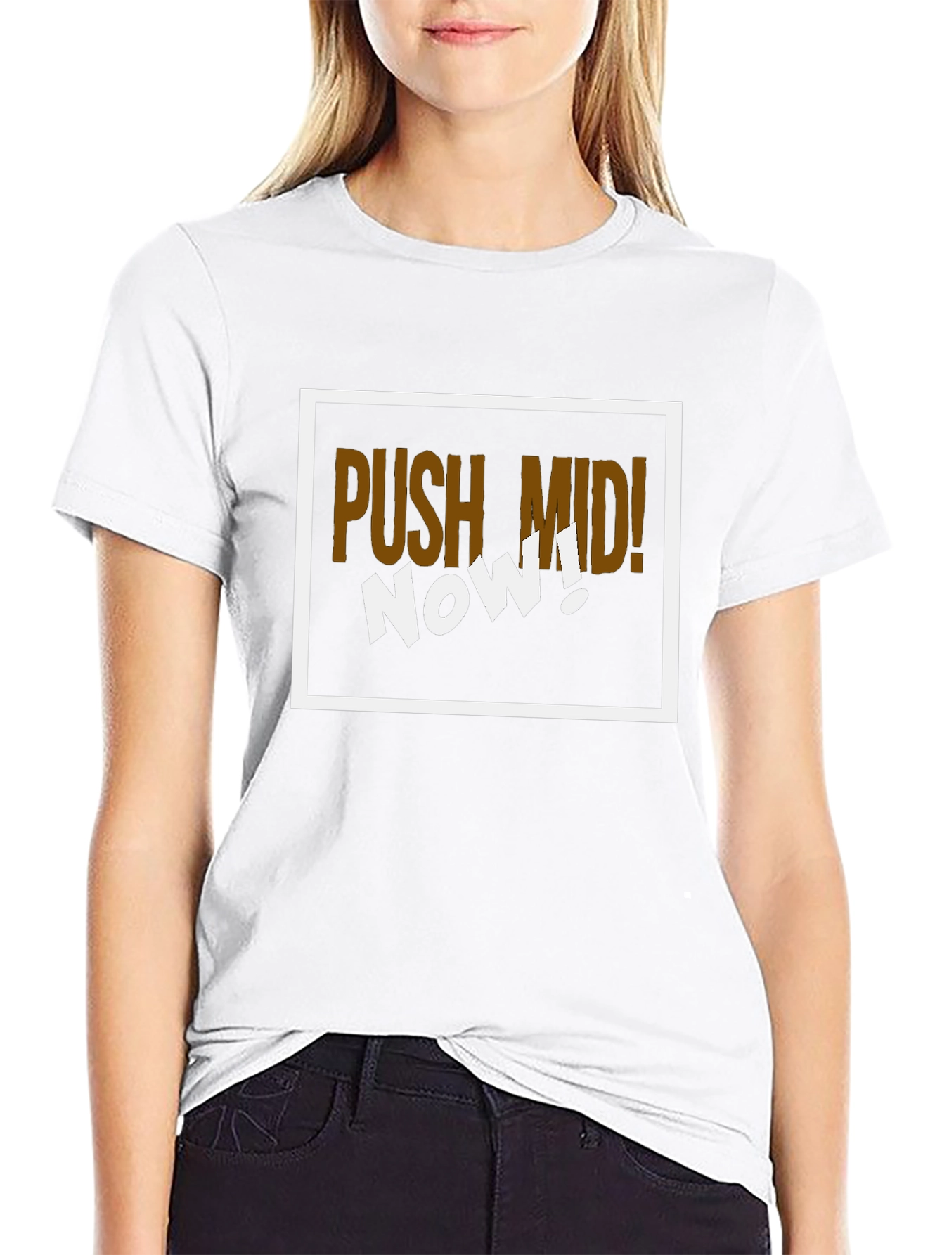 Push Mid! Gamer T-Shirt - Black Graphic Tee