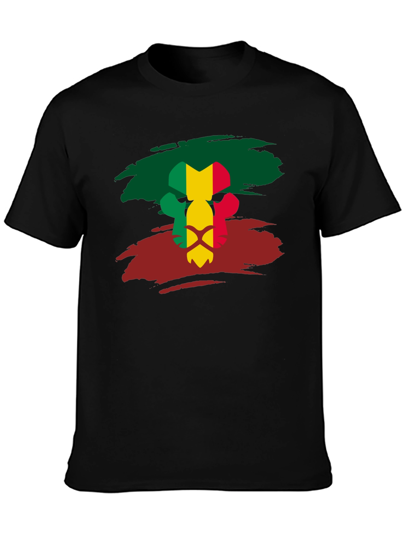 Mali Flag Lion Head T-Shirt