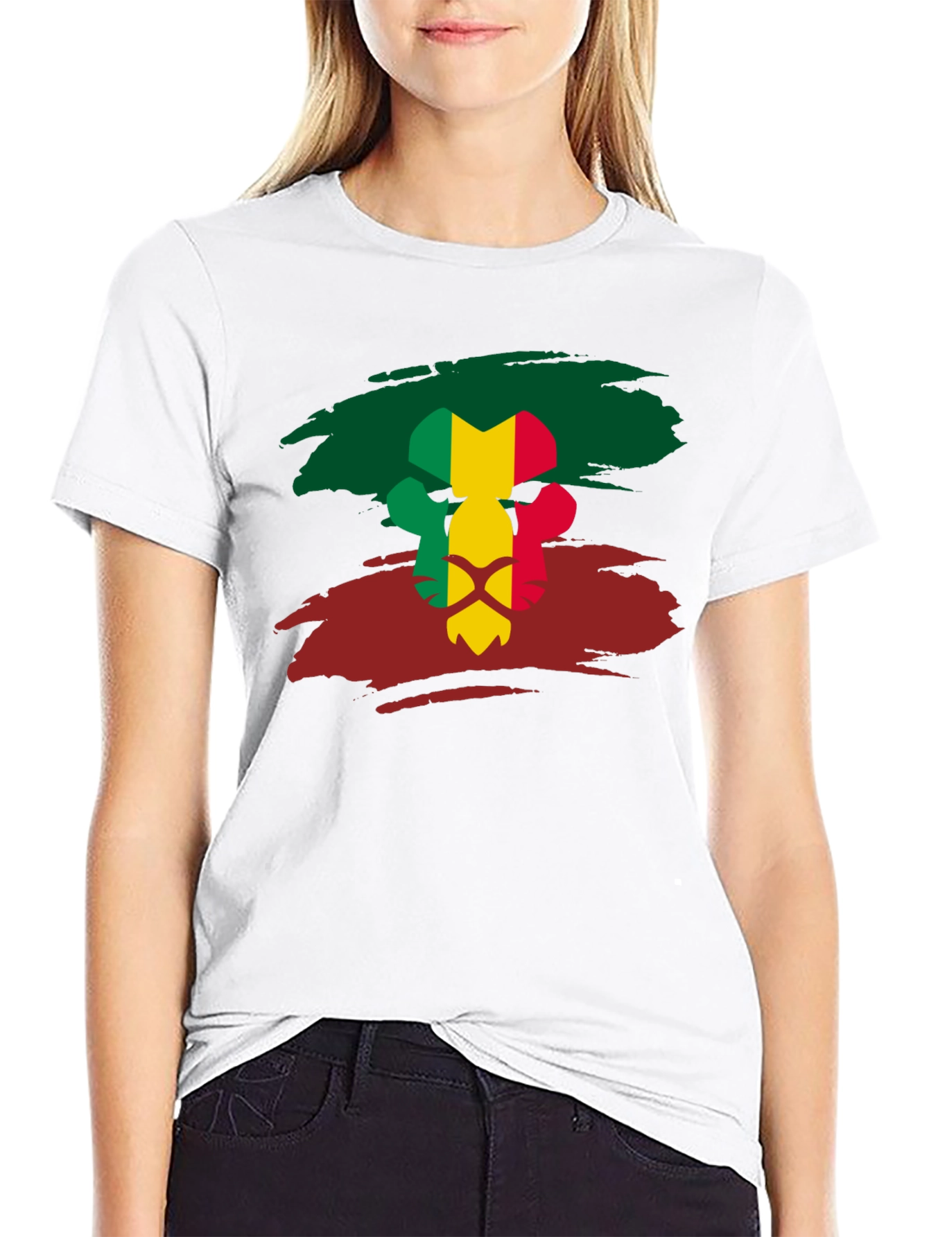 Mali Flag Lion Head T-Shirt