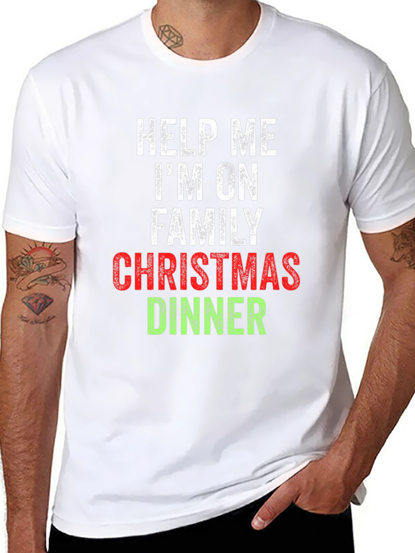 Help Me Im On Family Christmas Dinner T-Shirt