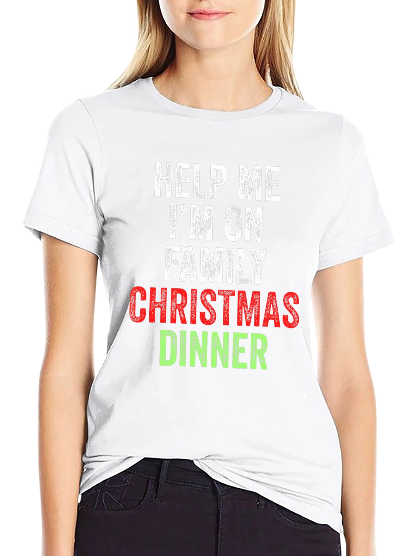 Help Me Im On Family Christmas Dinner T-Shirt