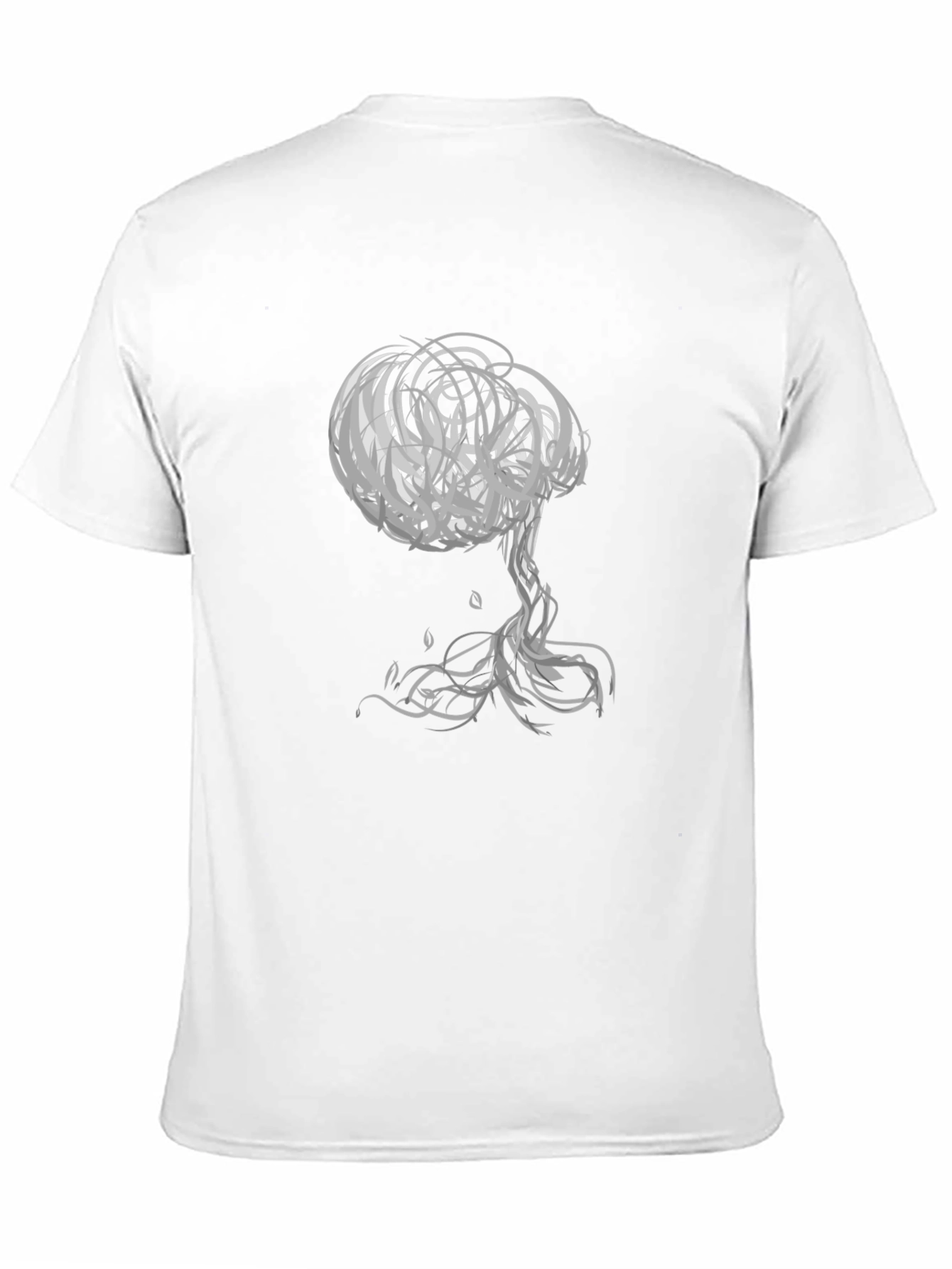 Abstract Tree Graphic Tee - Modern Black T-Shirt