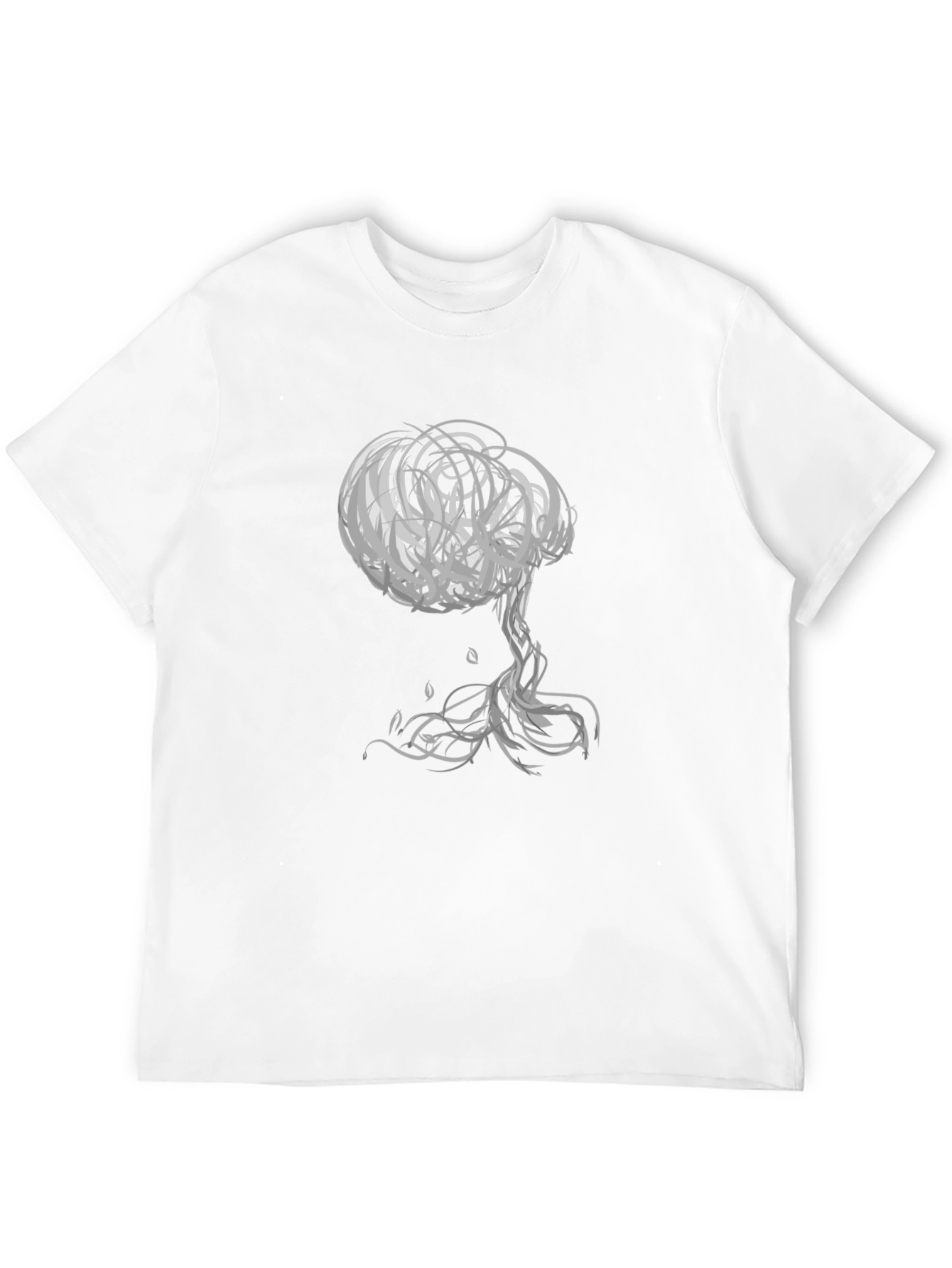 Abstract Tree Graphic Tee - Modern Black T-Shirt