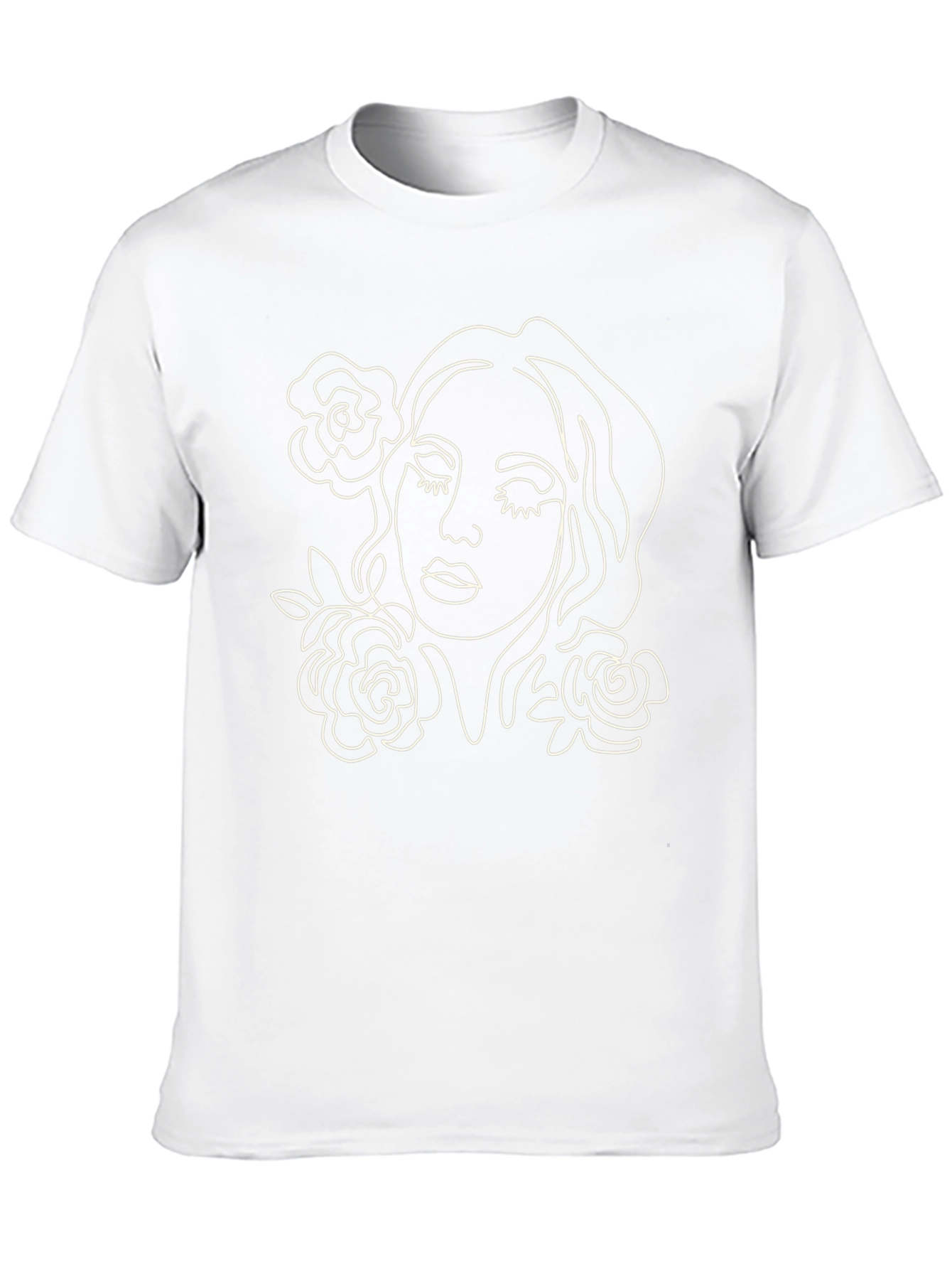 Minimalist Rose Woman Graphic T-Shirt