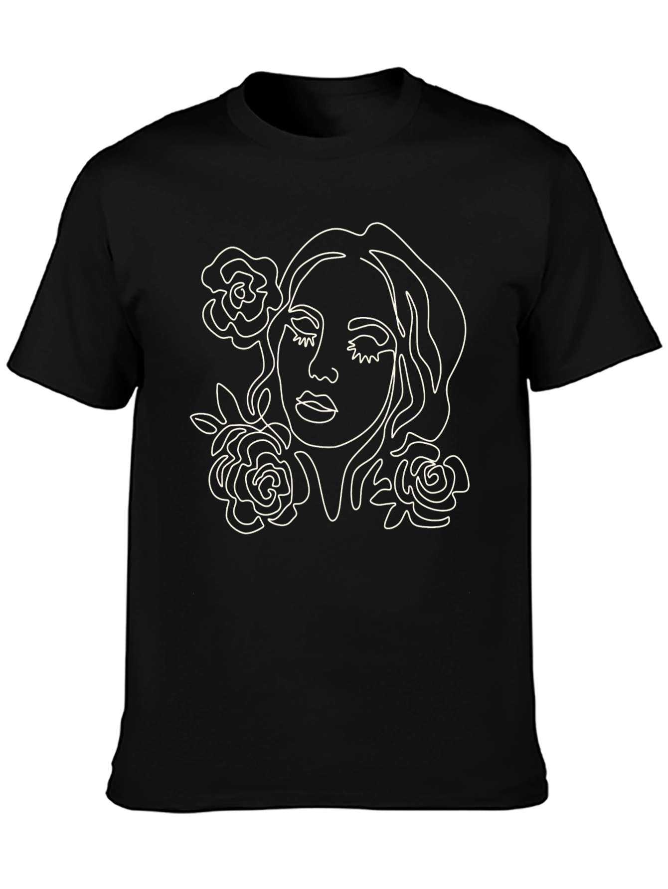 Minimalist Rose Woman Graphic T-Shirt