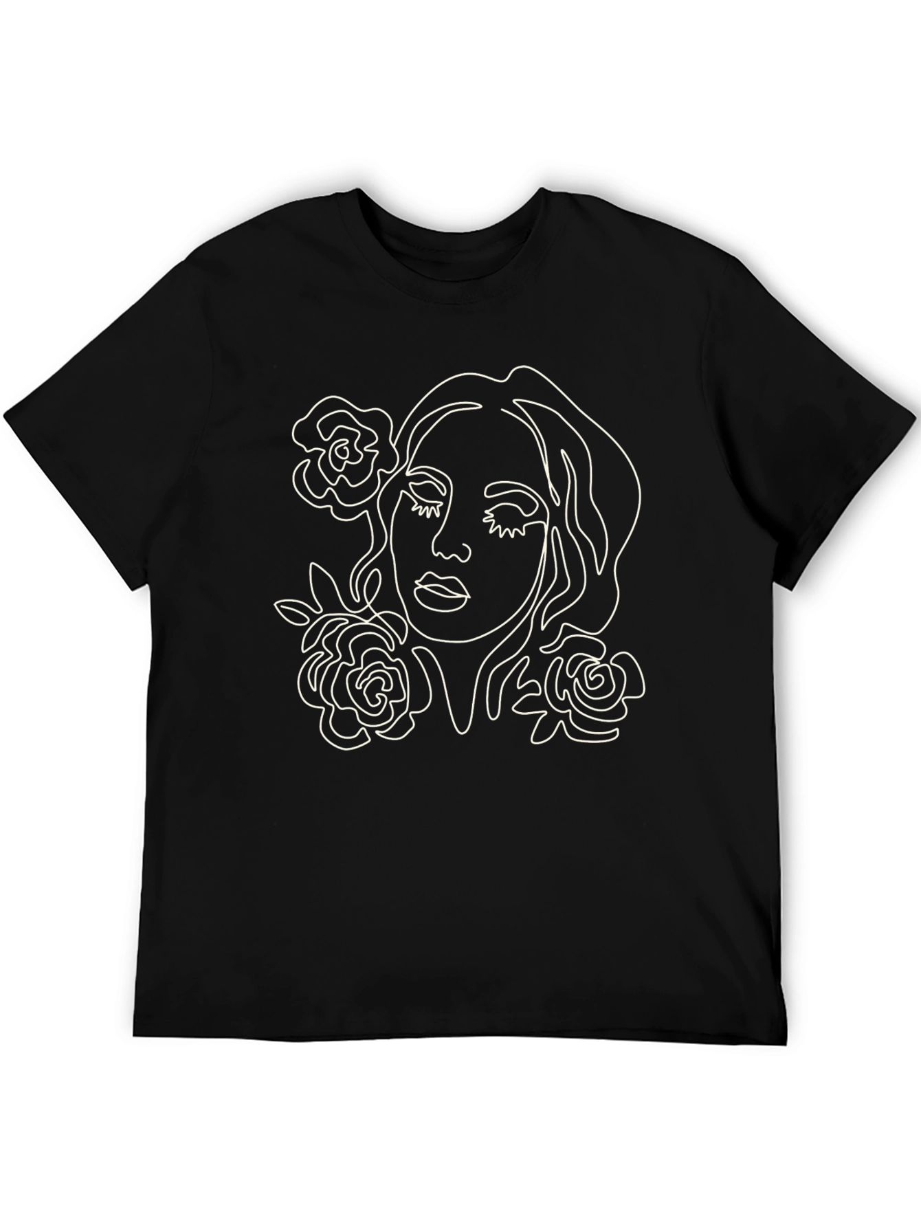 Minimalist Rose Woman Graphic T-Shirt