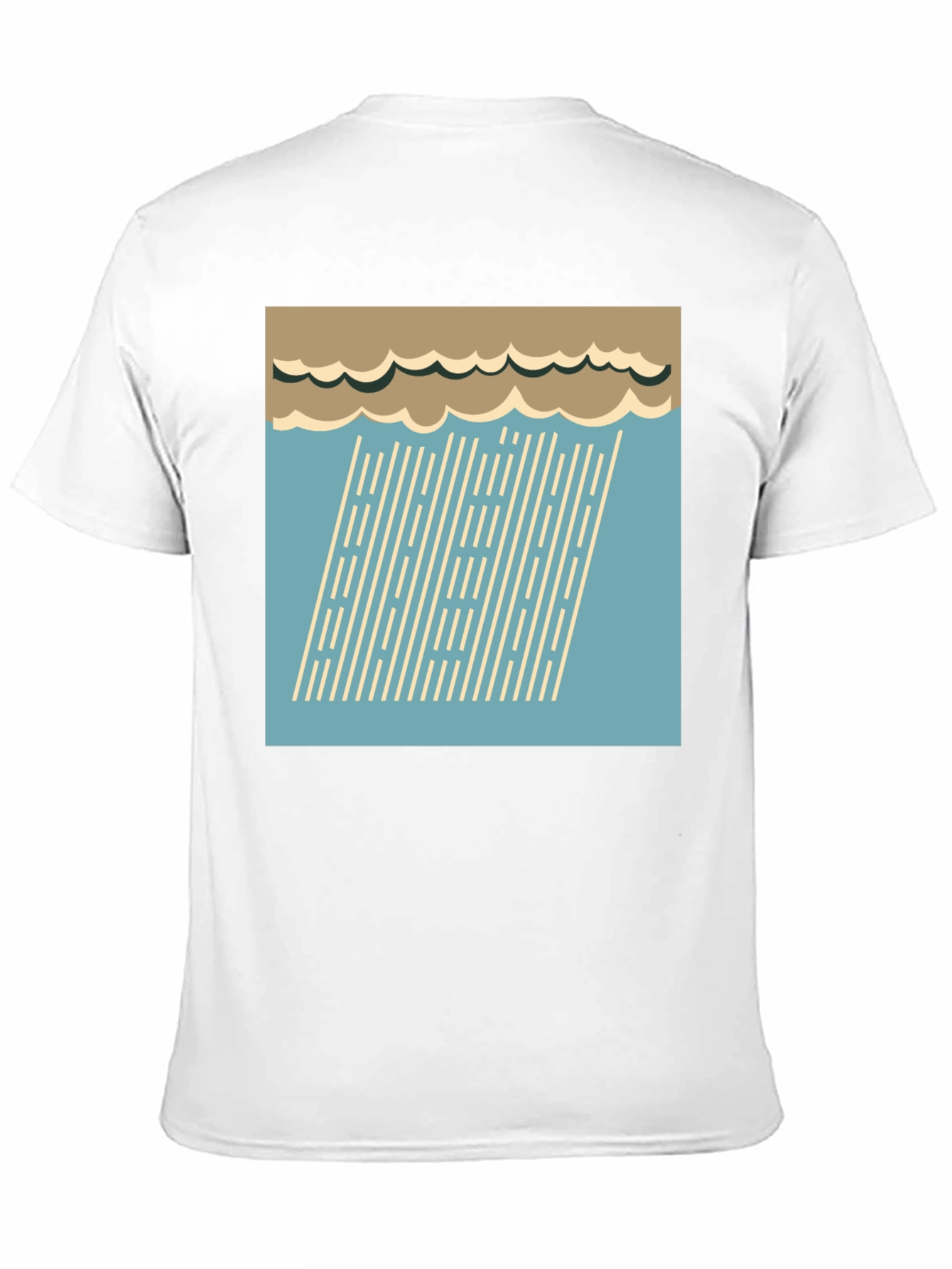 Retro Rain Graphic Tee - Stylish Weather Shirt