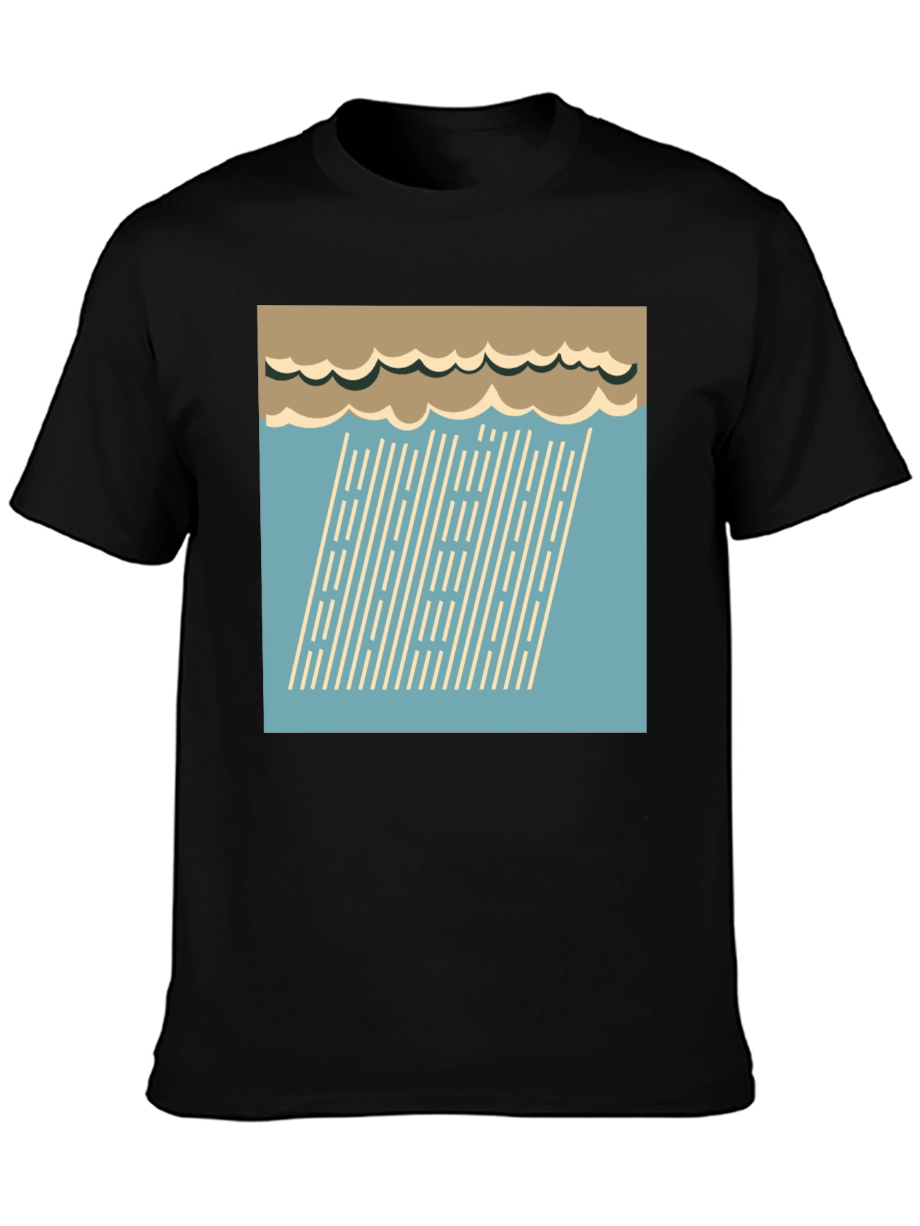 Retro Rain Graphic Tee - Stylish Weather Shirt