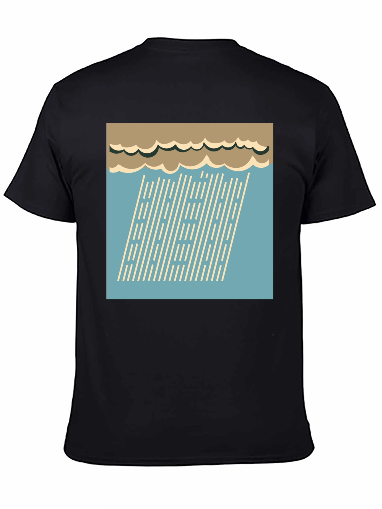 Retro Rain Graphic Tee - Stylish Weather Shirt
