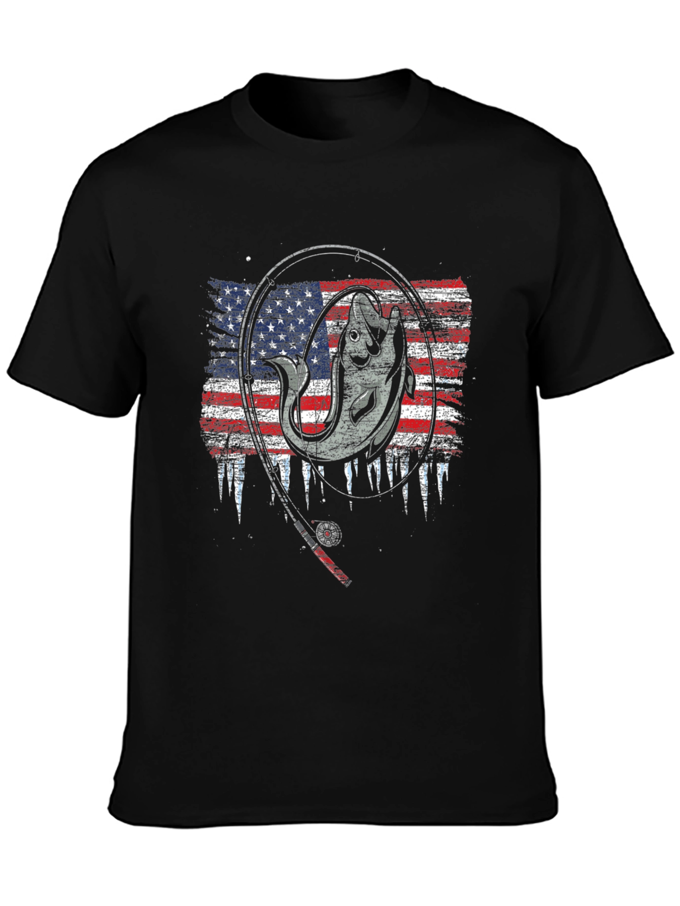 Fishing USA Flag T-Shirt