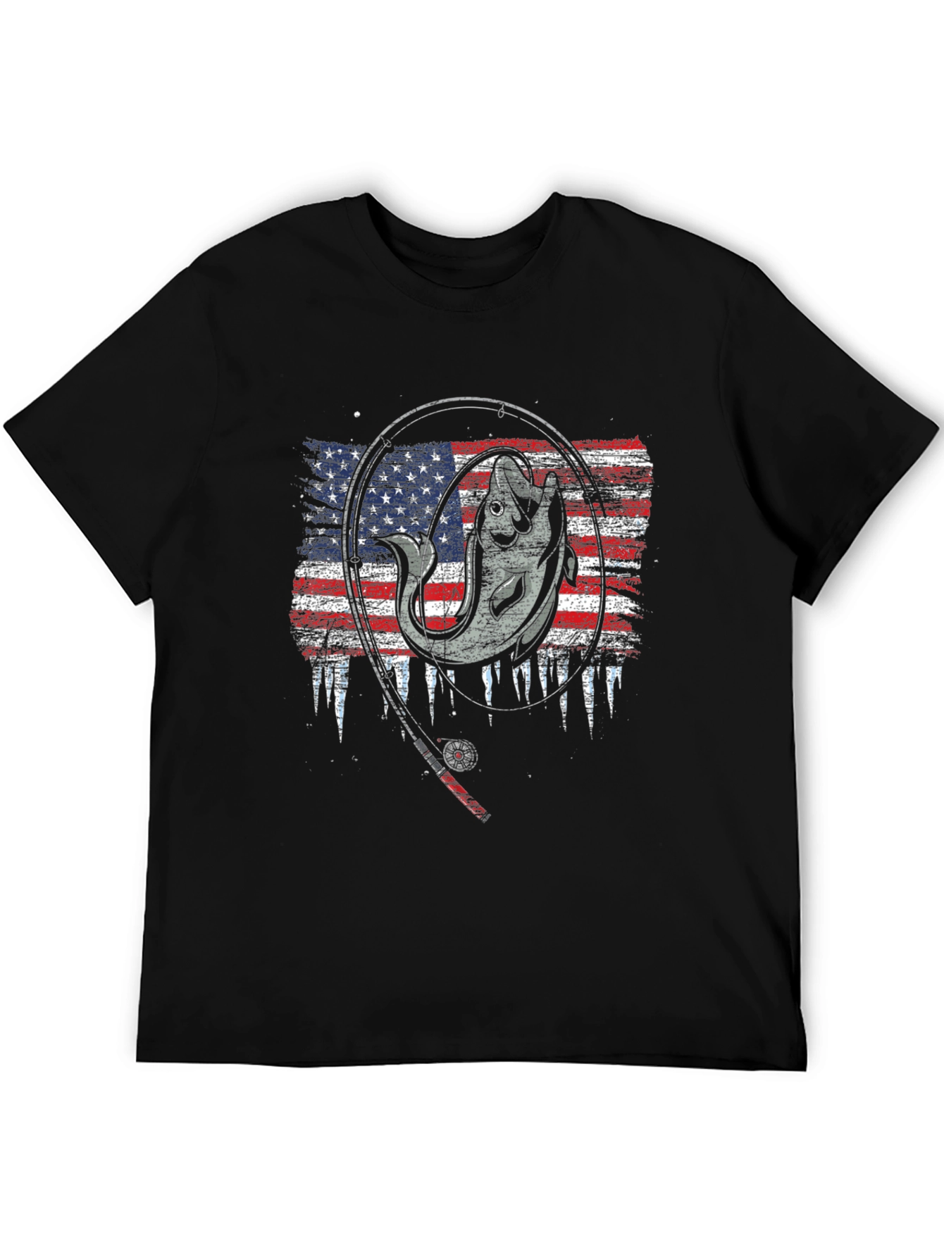Fishing USA Flag T-Shirt