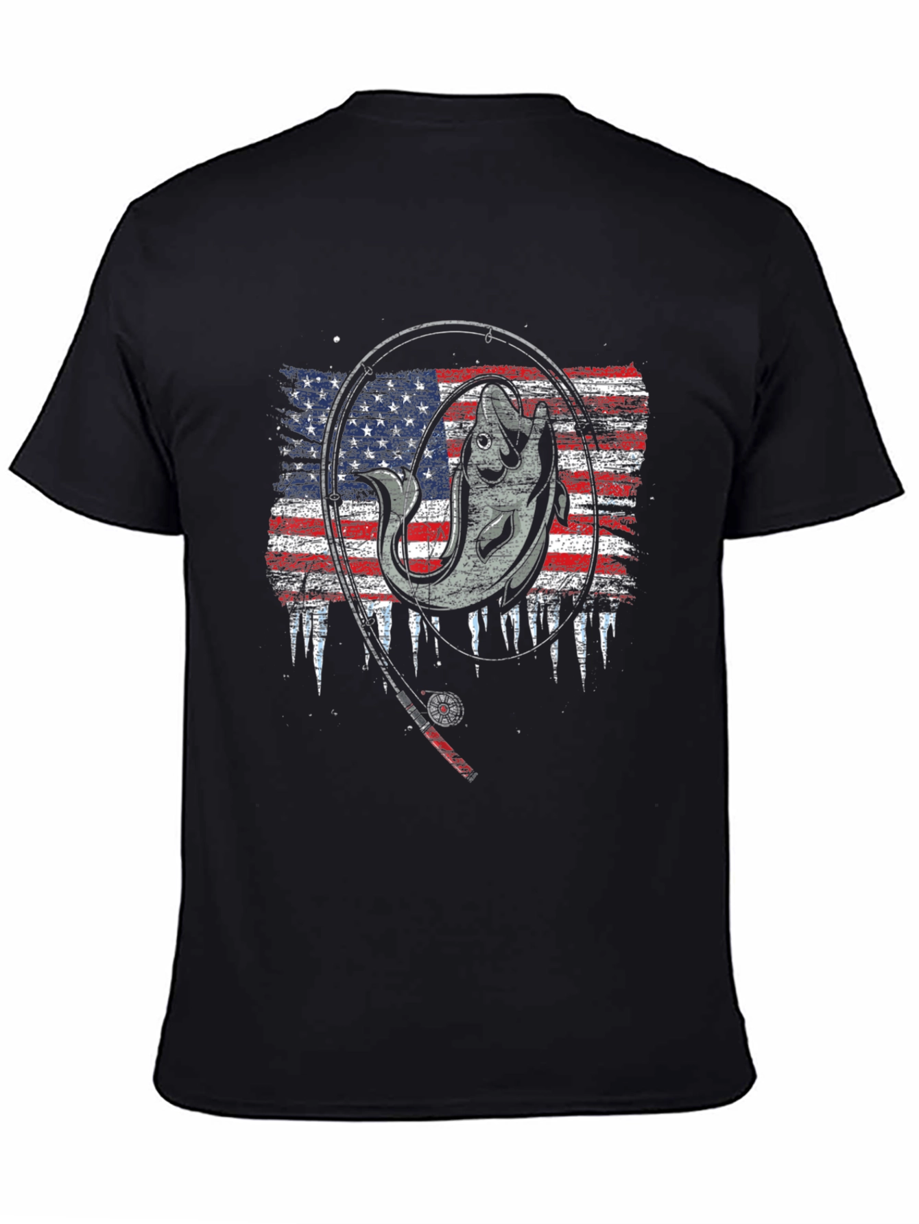 Fishing USA Flag T-Shirt