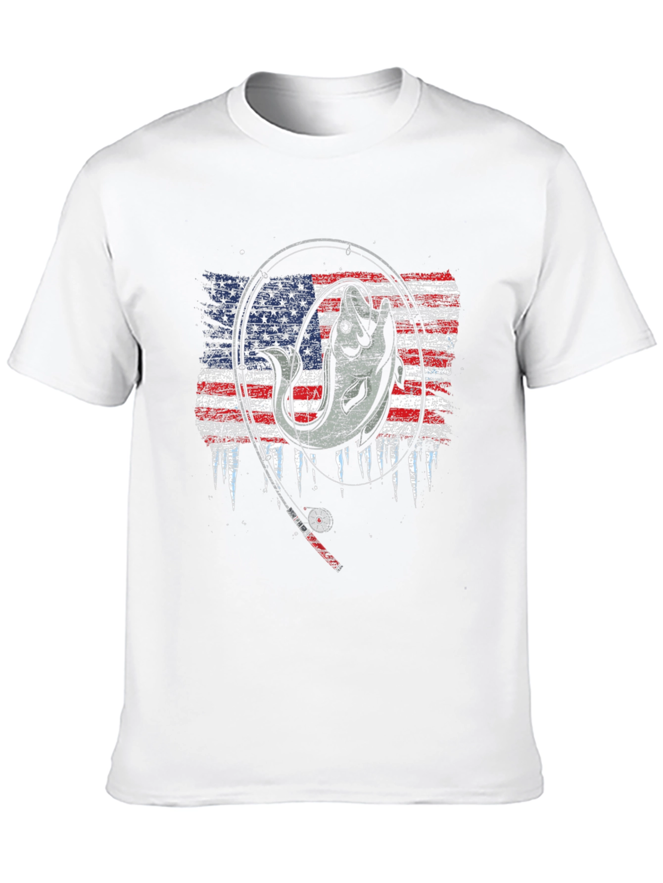 Fishing USA Flag T-Shirt