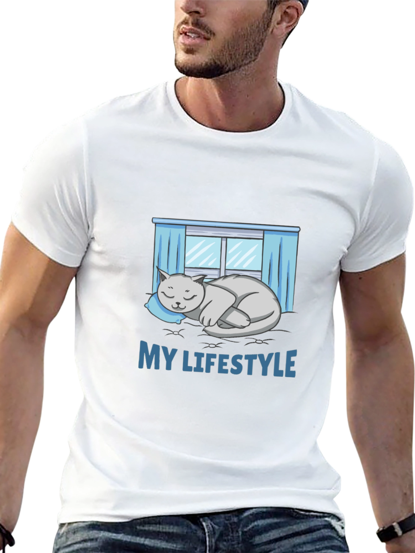 My Lifestyle Cat Nap Black T-Shirt