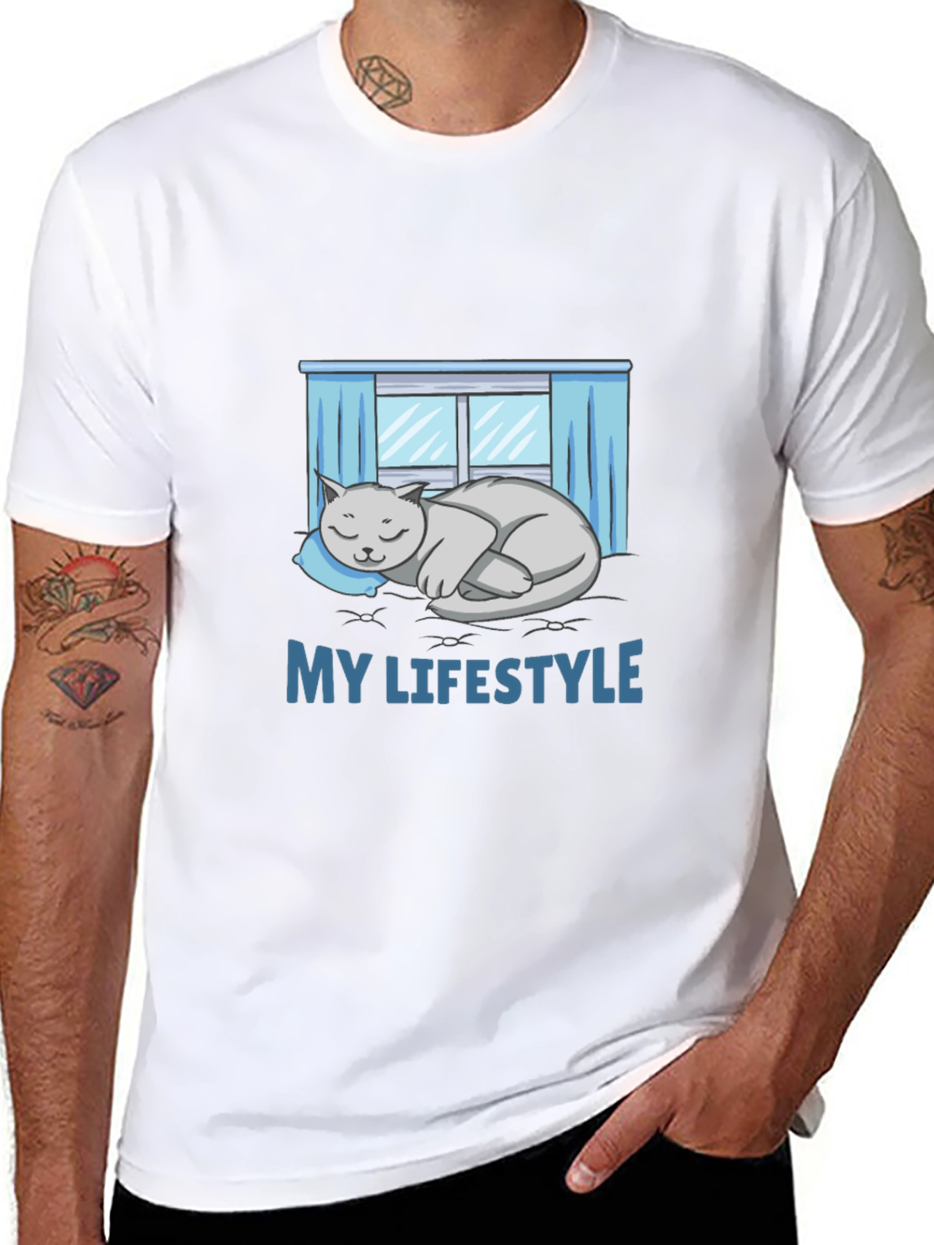 My Lifestyle Cat Nap Black T-Shirt