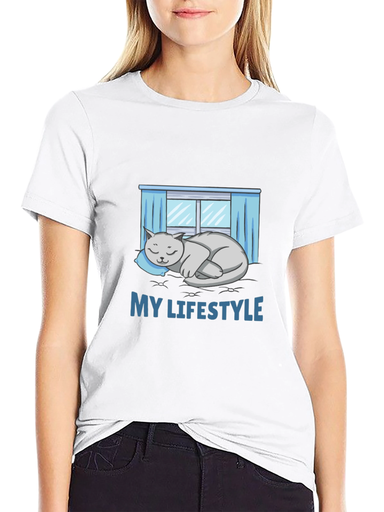 My Lifestyle Cat Nap Black T-Shirt