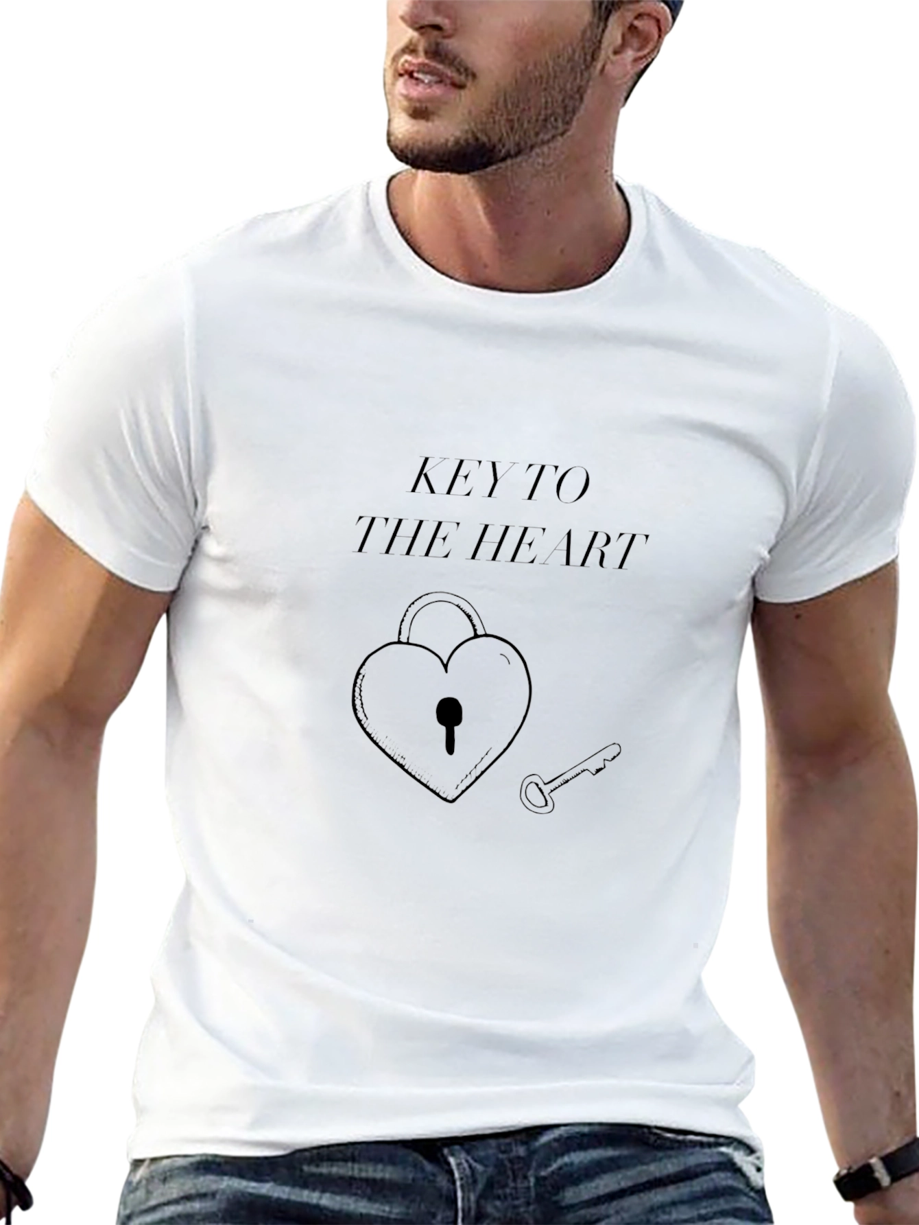 Key To My Heart Black Graphic Tee