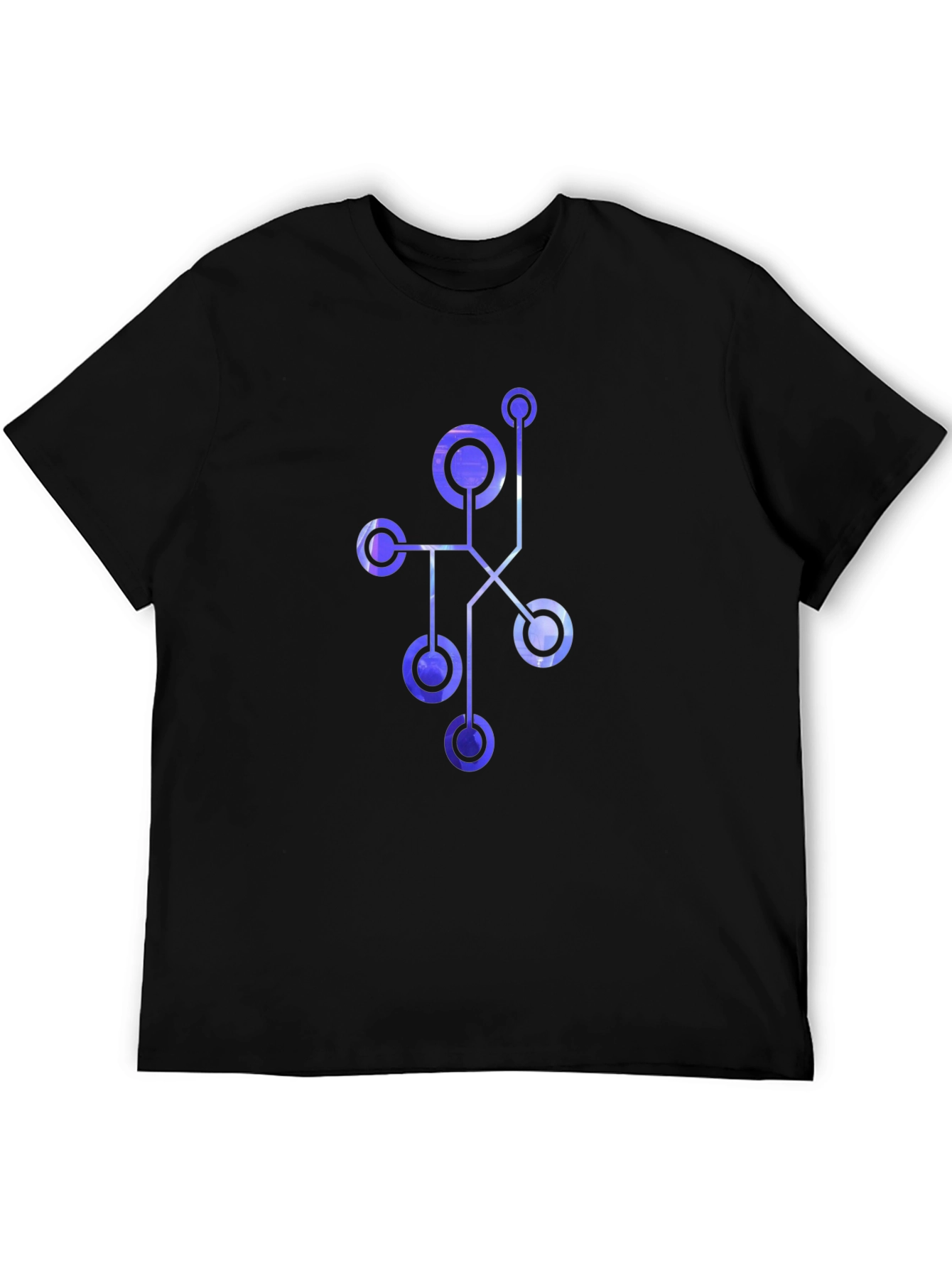 Abstract Geometric Design Mens Black T-Shirt