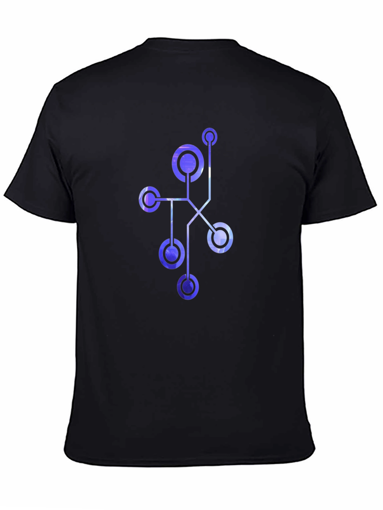 Abstract Geometric Design Mens Black T-Shirt