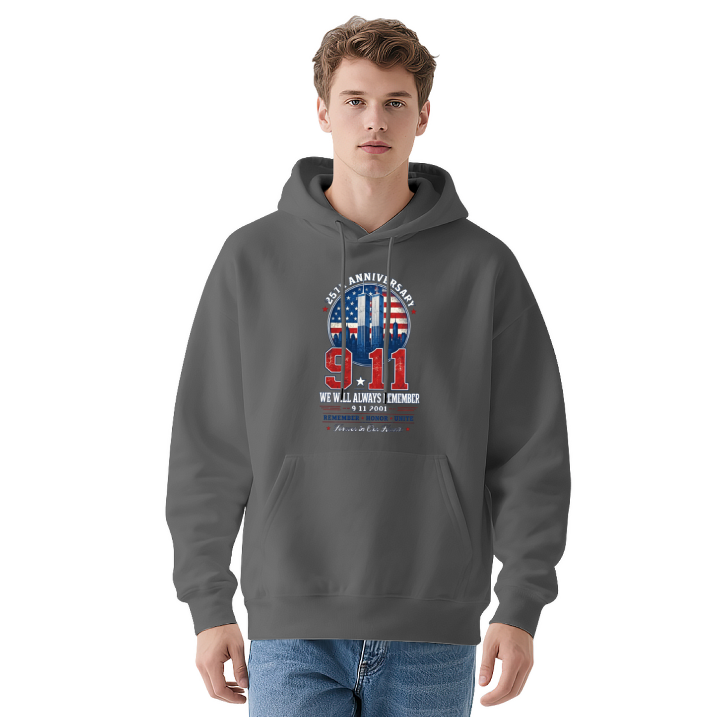 We Will Always Remember 9/11 25th Anniversary Memorial Hoodie