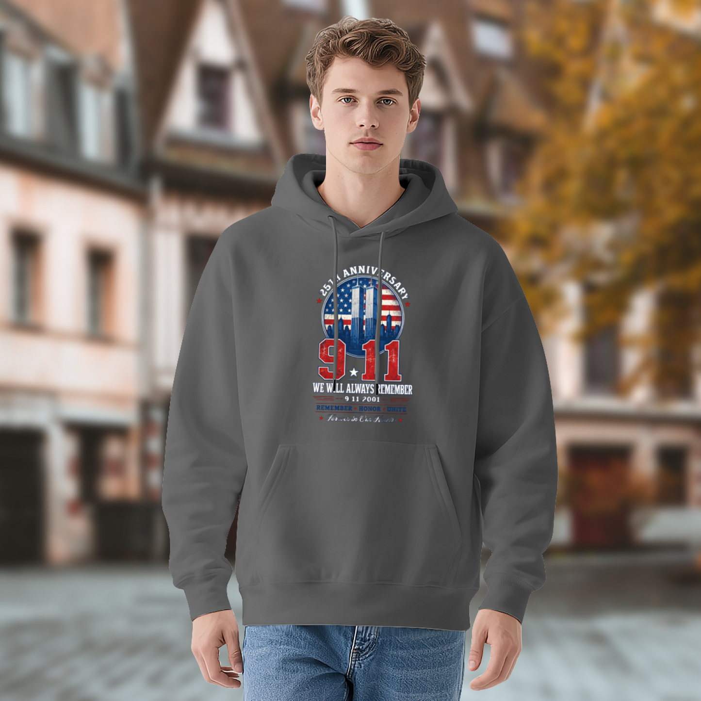 We Will Always Remember 9/11 25th Anniversary Memorial Hoodie